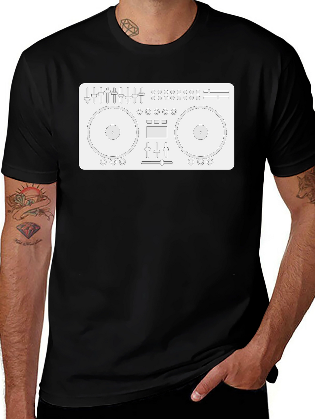 DJ Mixer Graphic Tee - Black