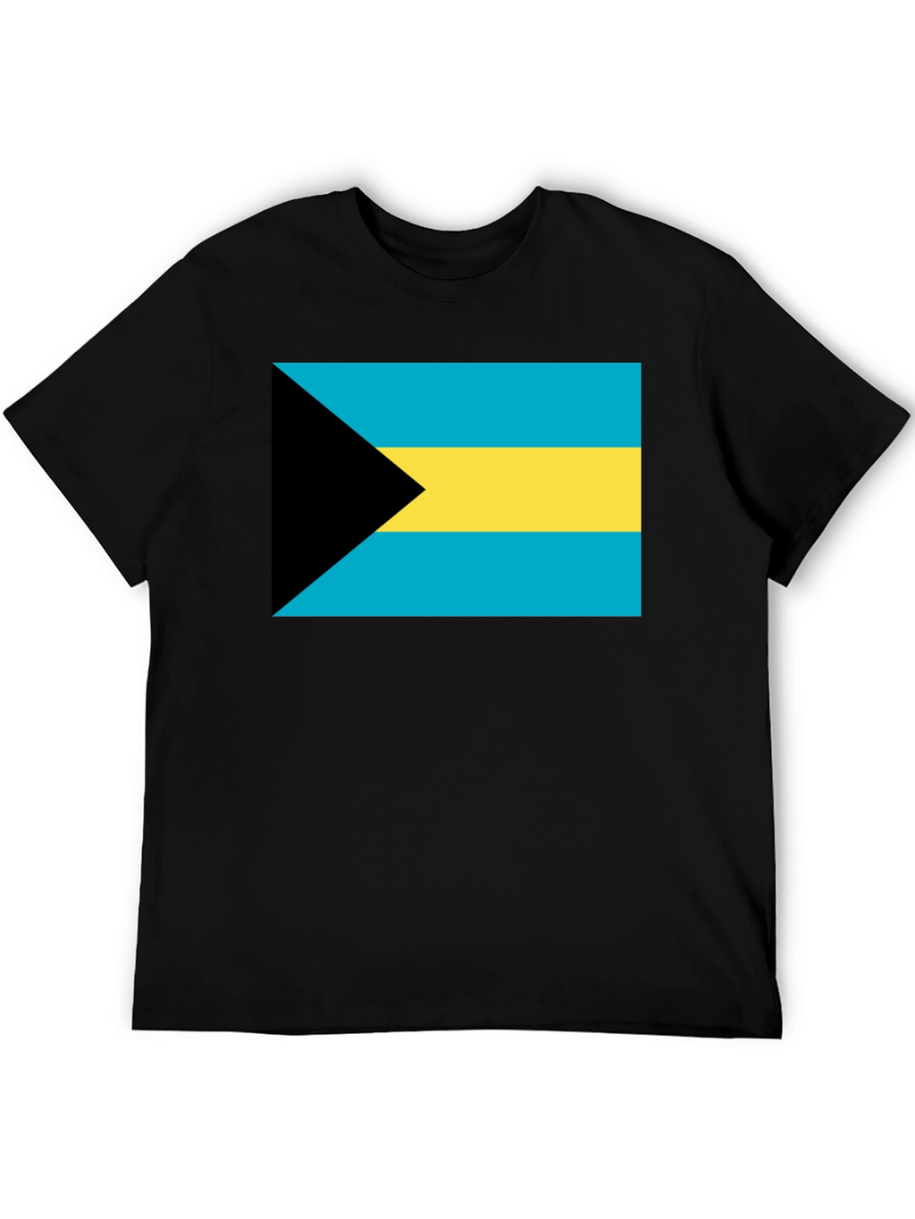 Bahamas Flag Graphic T-Shirt - Black