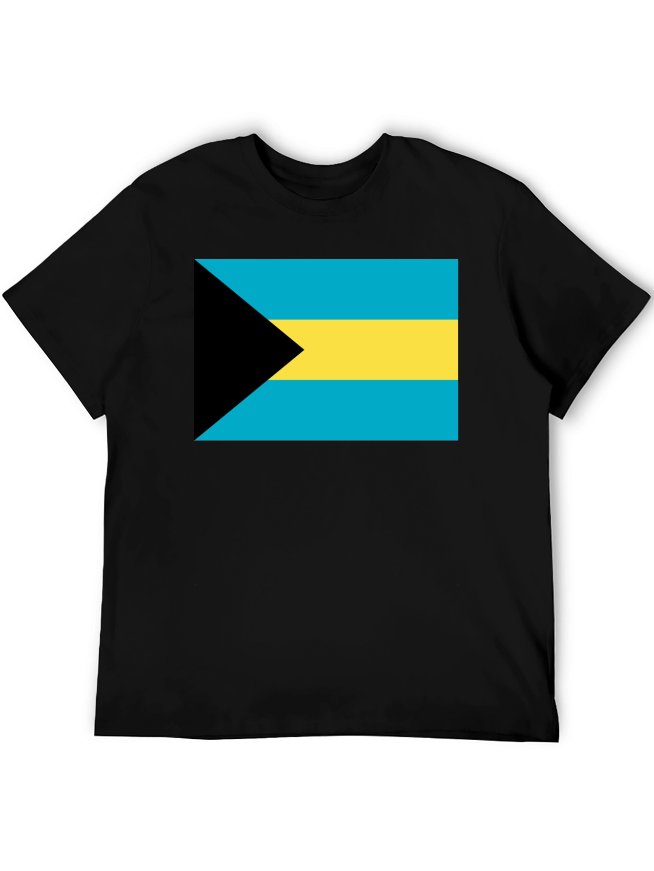 Bahamas Flag Graphic T-Shirt - Black