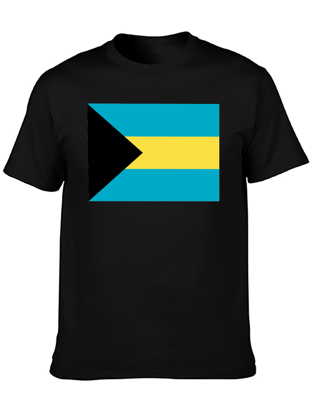 Bahamas Flag Graphic T-Shirt - Black