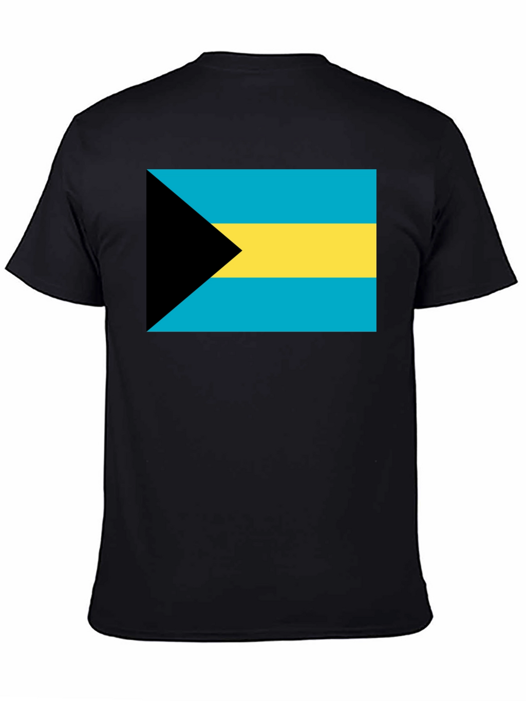Bahamas Flag Graphic T-Shirt - Black