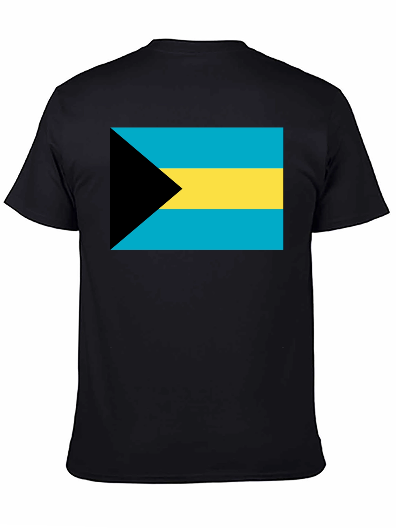 Bahamas Flag Graphic T-Shirt - Black