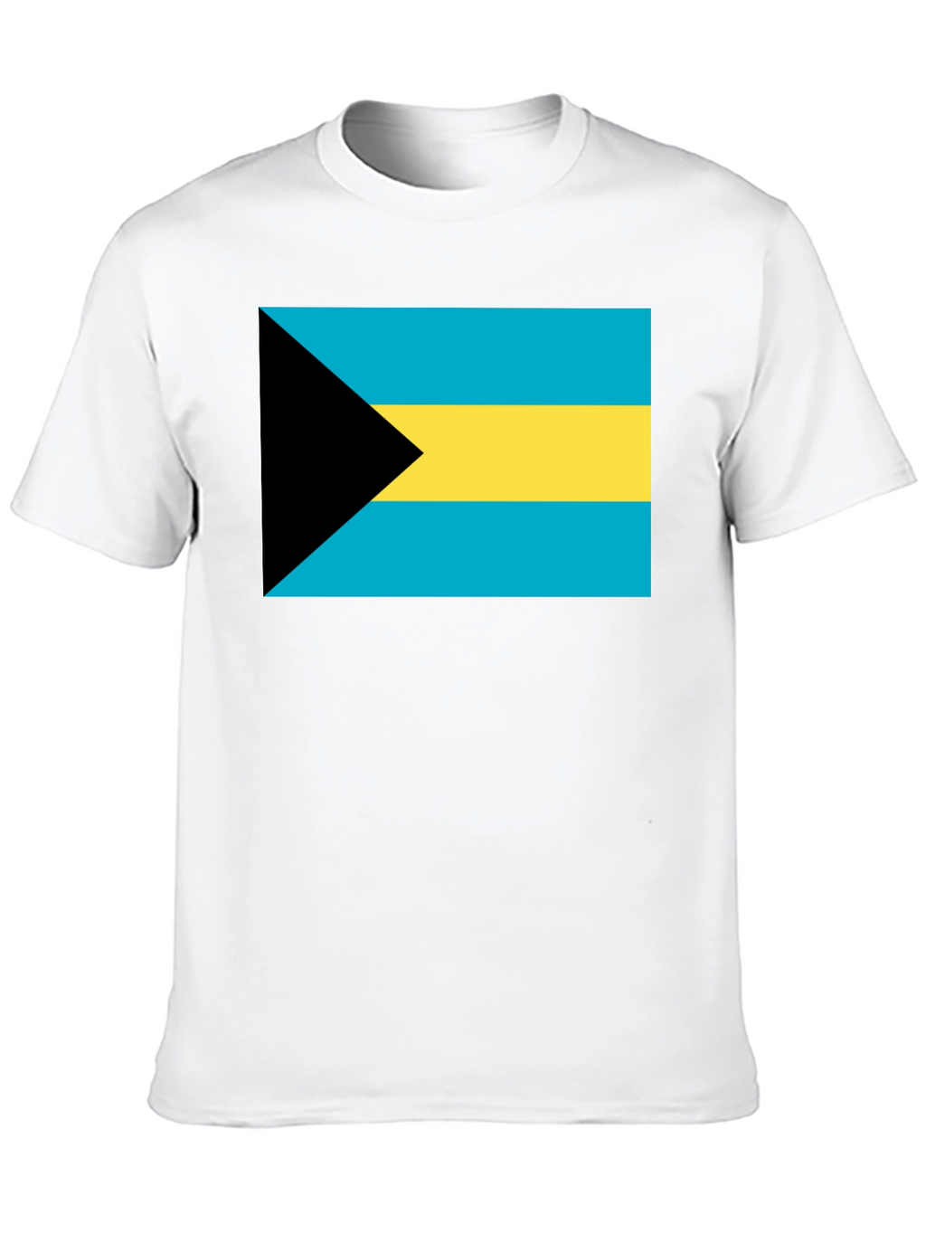 Bahamas Flag Graphic T-Shirt - Black