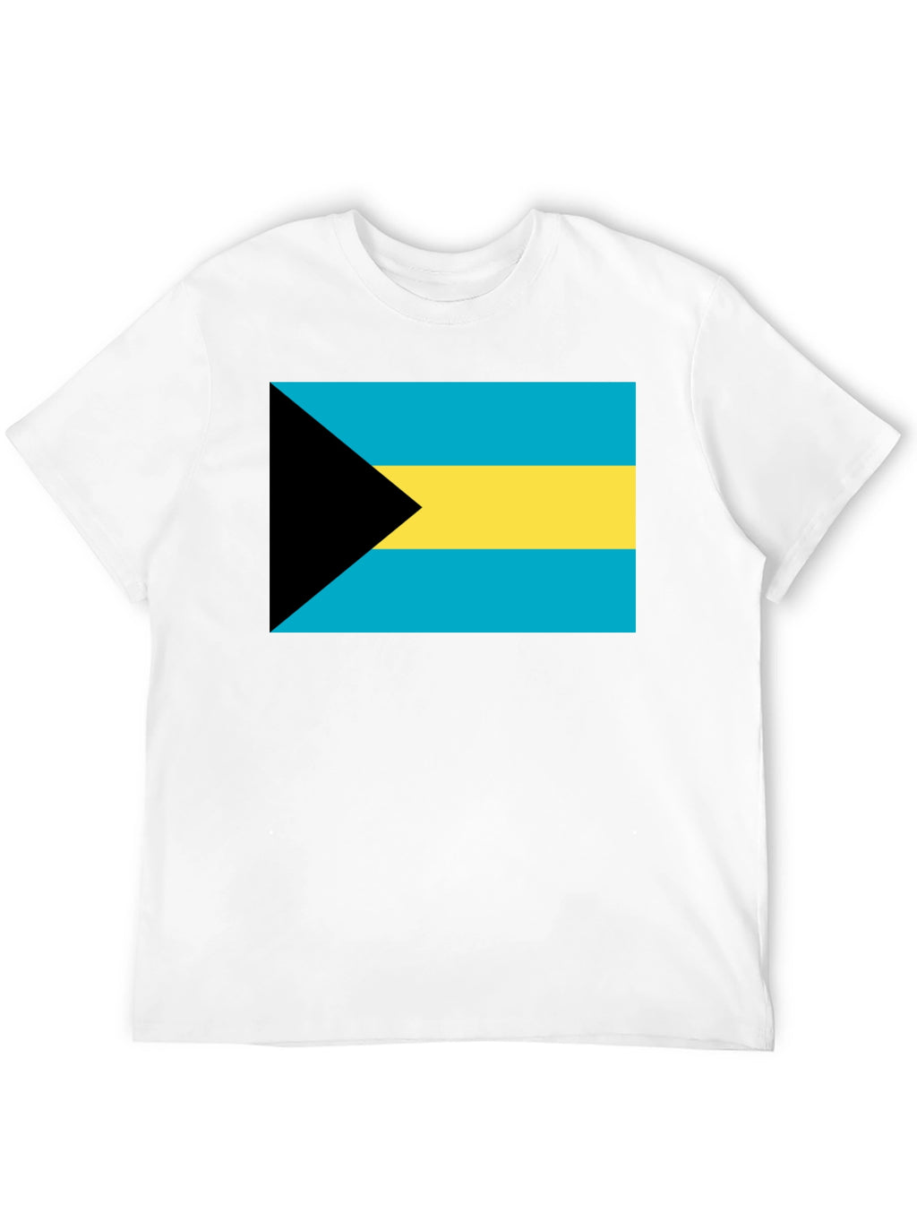 Bahamas Flag Graphic T-Shirt - Black