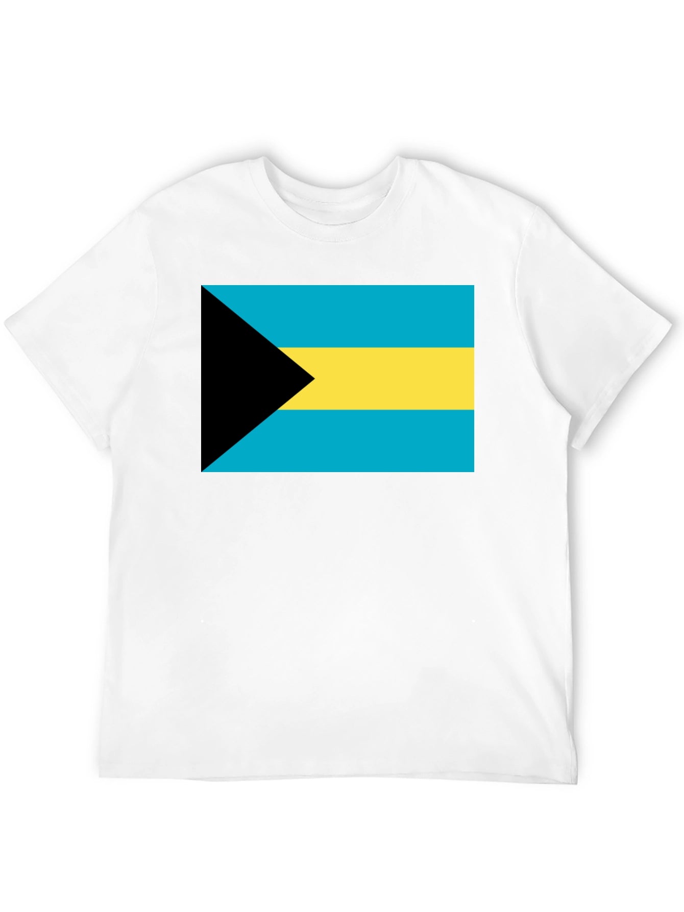 Bahamas Flag Graphic T-Shirt - Black