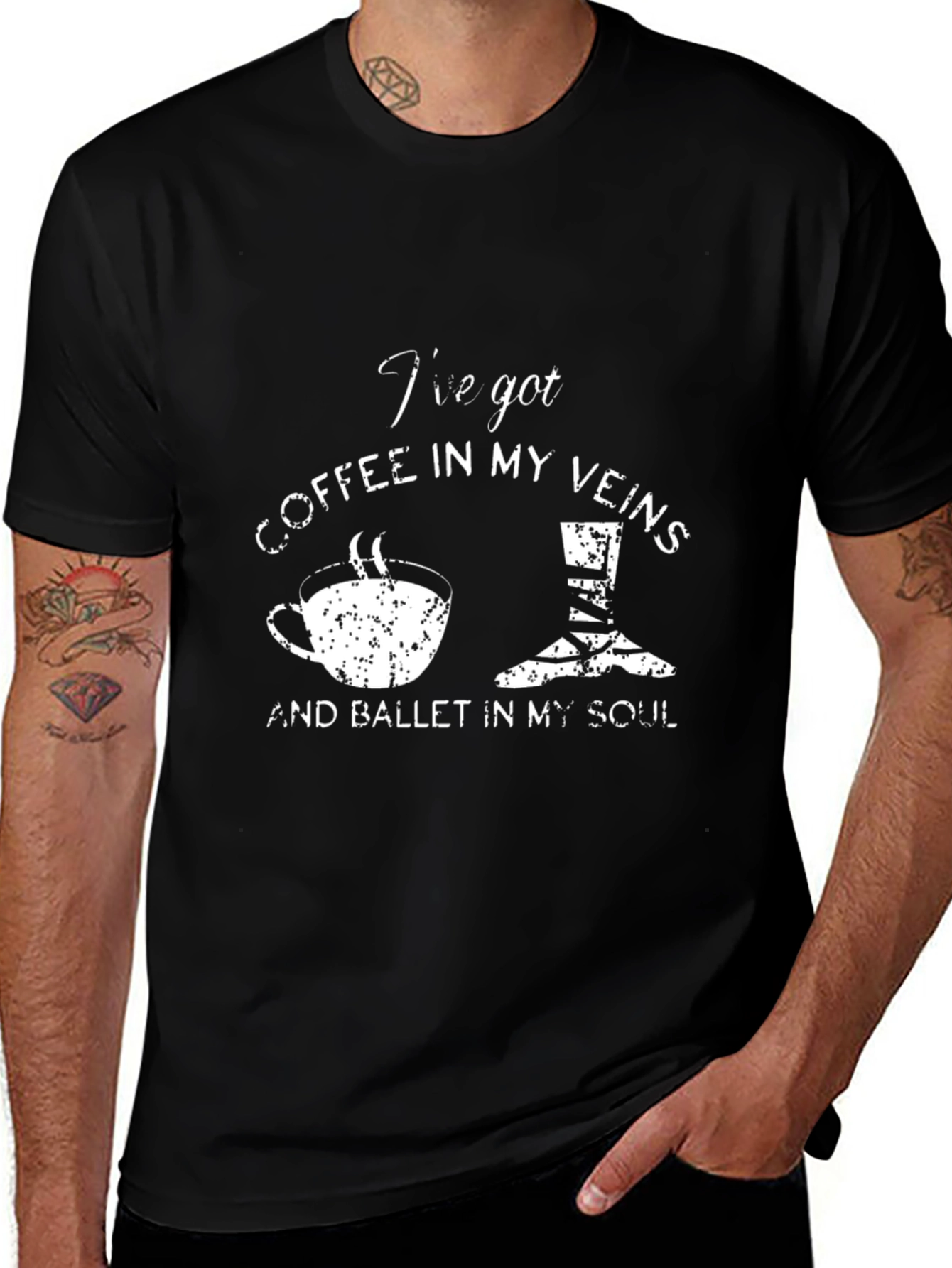 Coffee & Ballet T-Shirt - Ive Got Coffee In My Veins