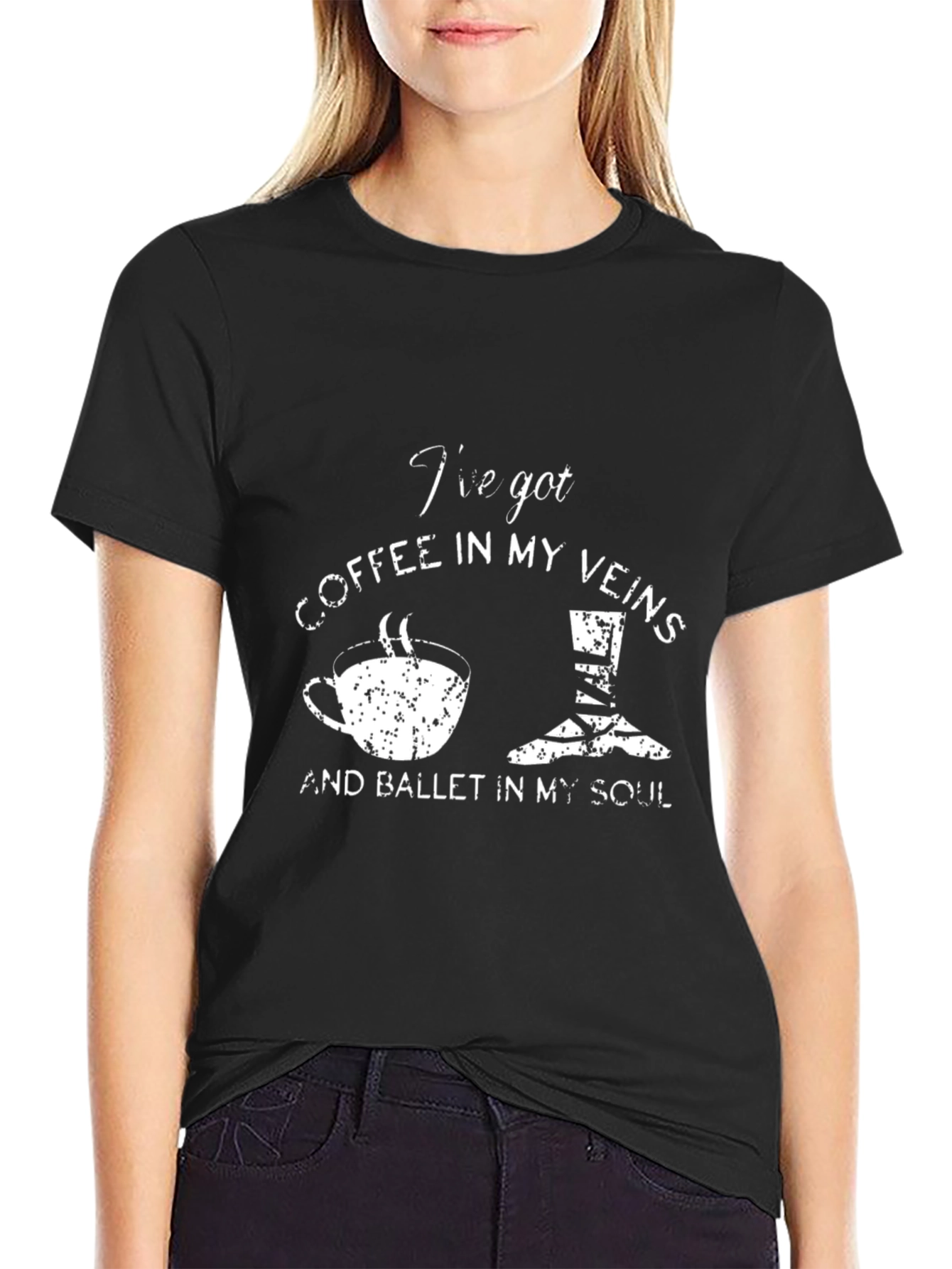Coffee & Ballet T-Shirt - Ive Got Coffee In My Veins