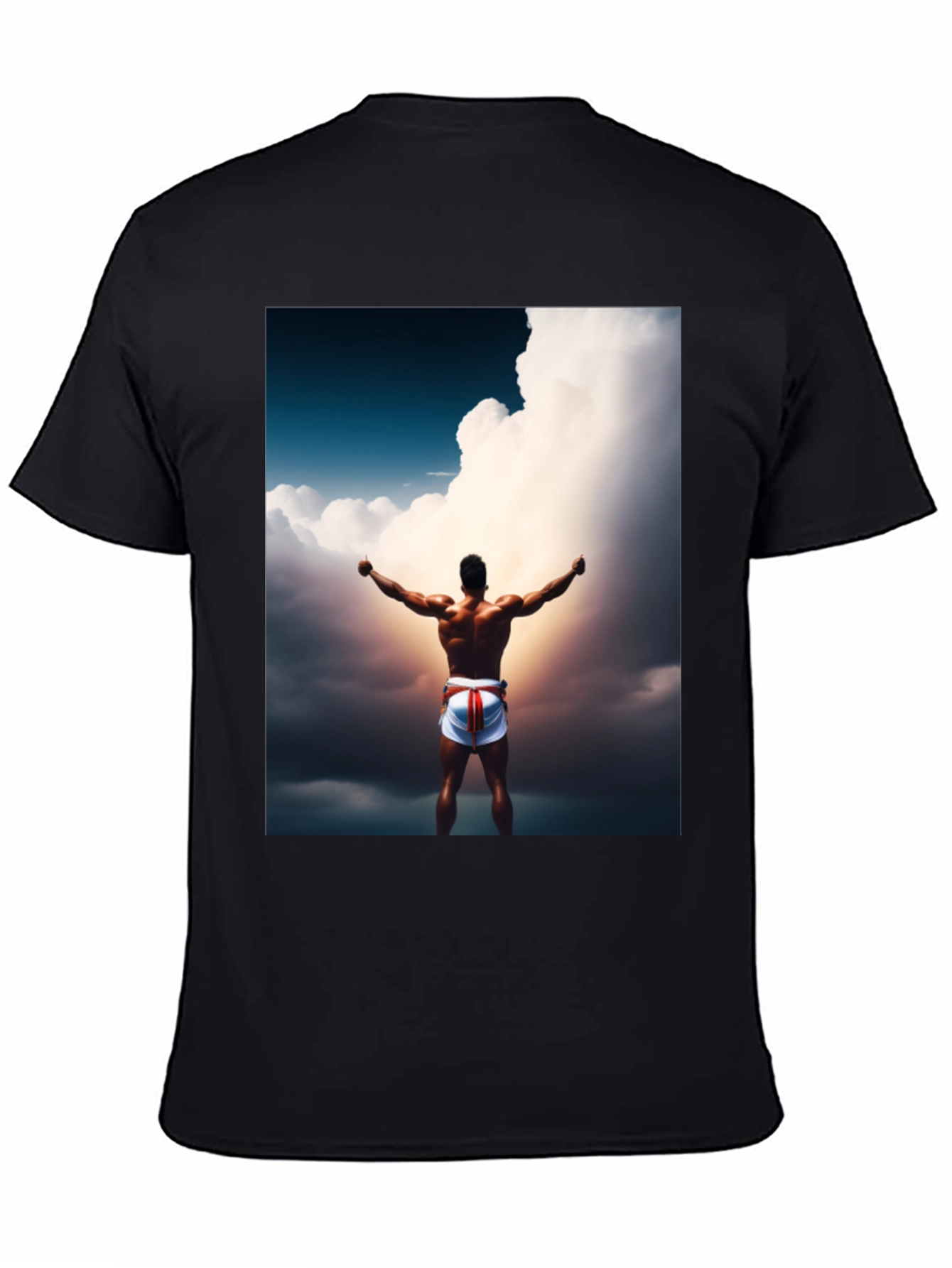 Motivational Athlete Graphic Tee - Black