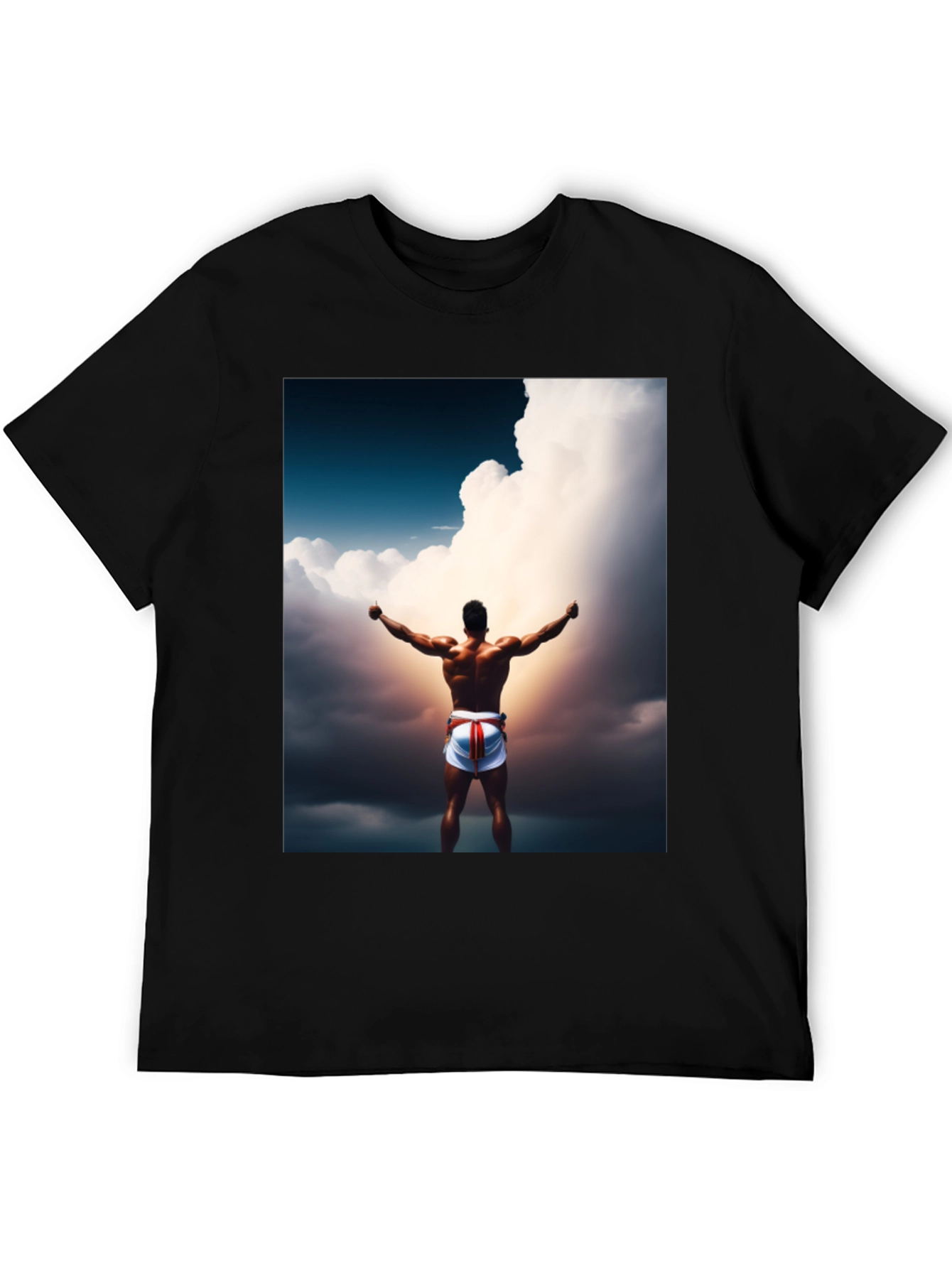 Motivational Athlete Graphic Tee - Black