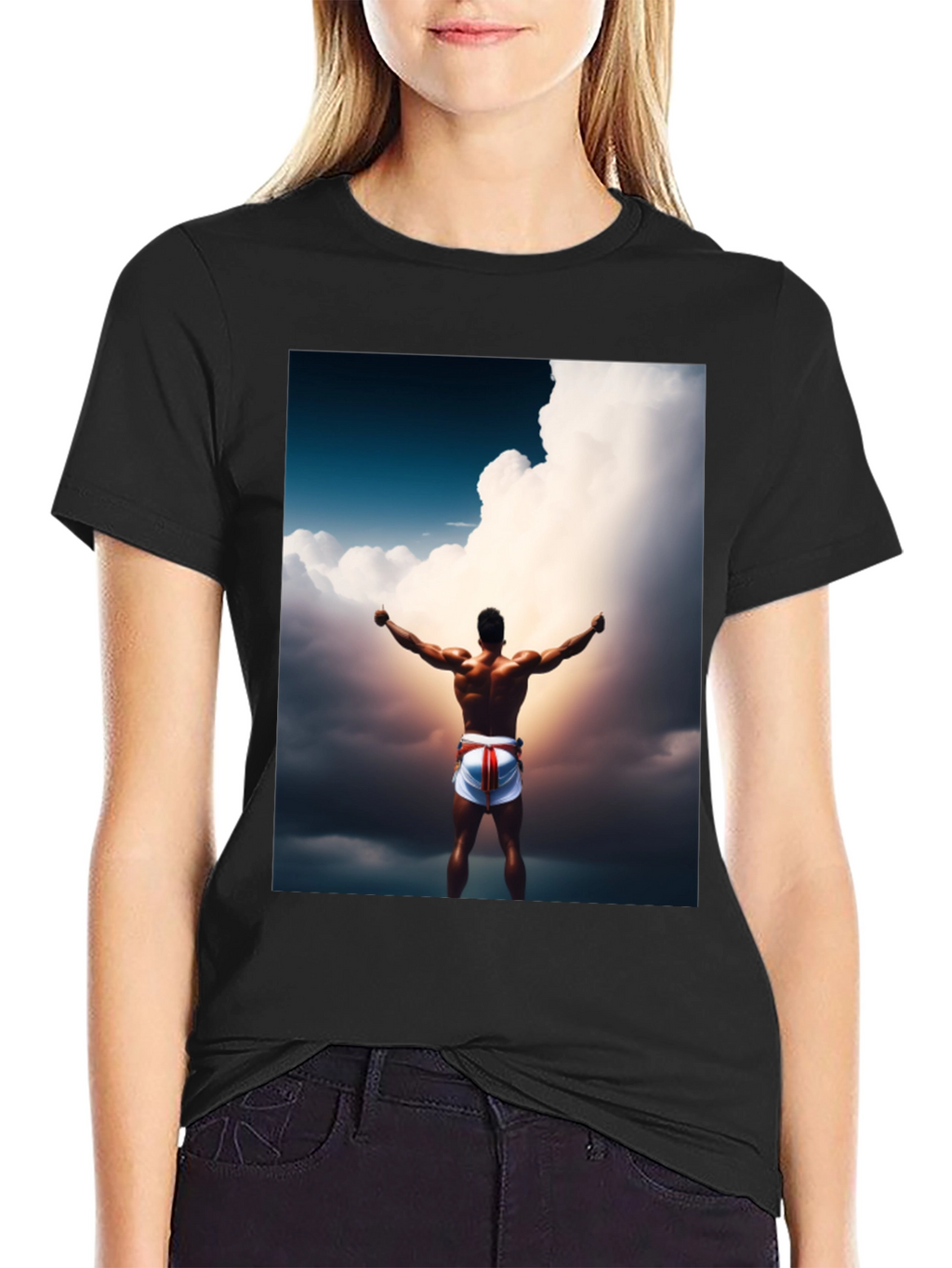 Motivational Athlete Graphic Tee - Black
