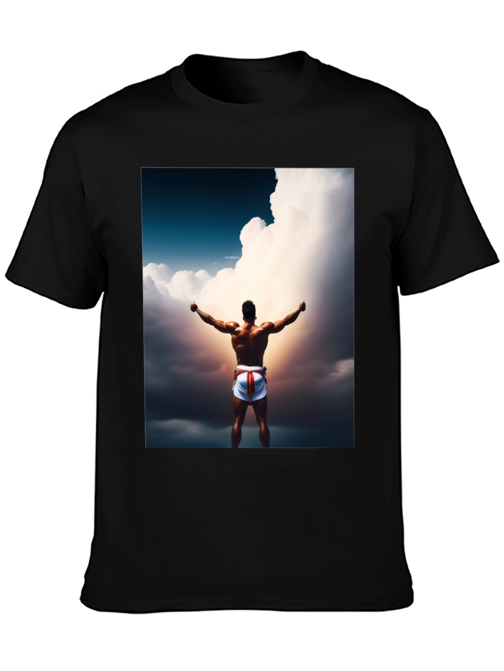Motivational Athlete Graphic Tee - Black