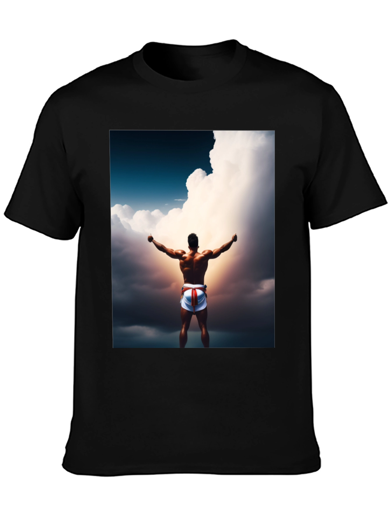 Motivational Athlete Graphic Tee - Black