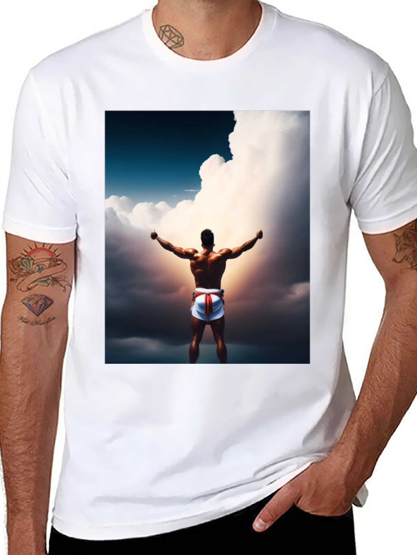 Motivational Athlete Graphic Tee - Black
