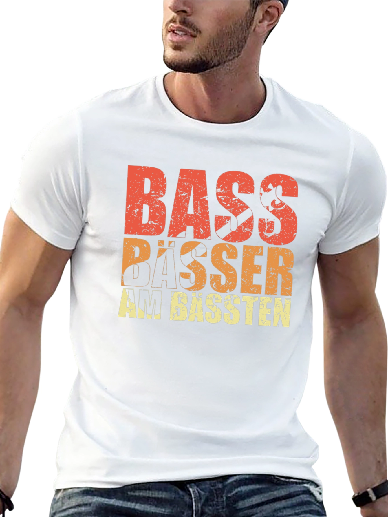 Bass Bässer am Bässten Graphic Tee - Music Lover T-Shirt