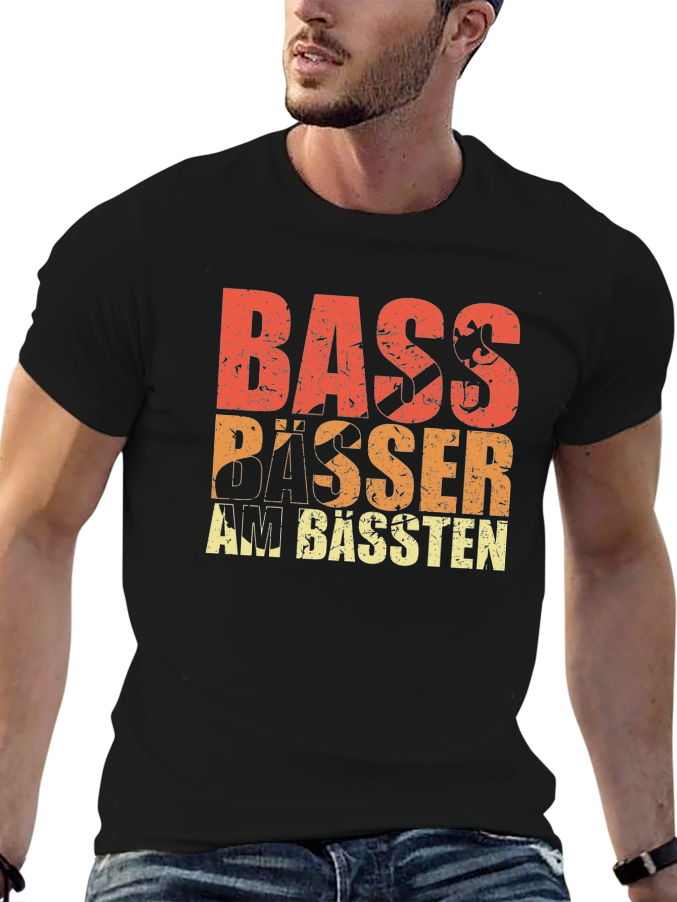 Bass Bässer am Bässten Graphic Tee - Music Lover T-Shirt