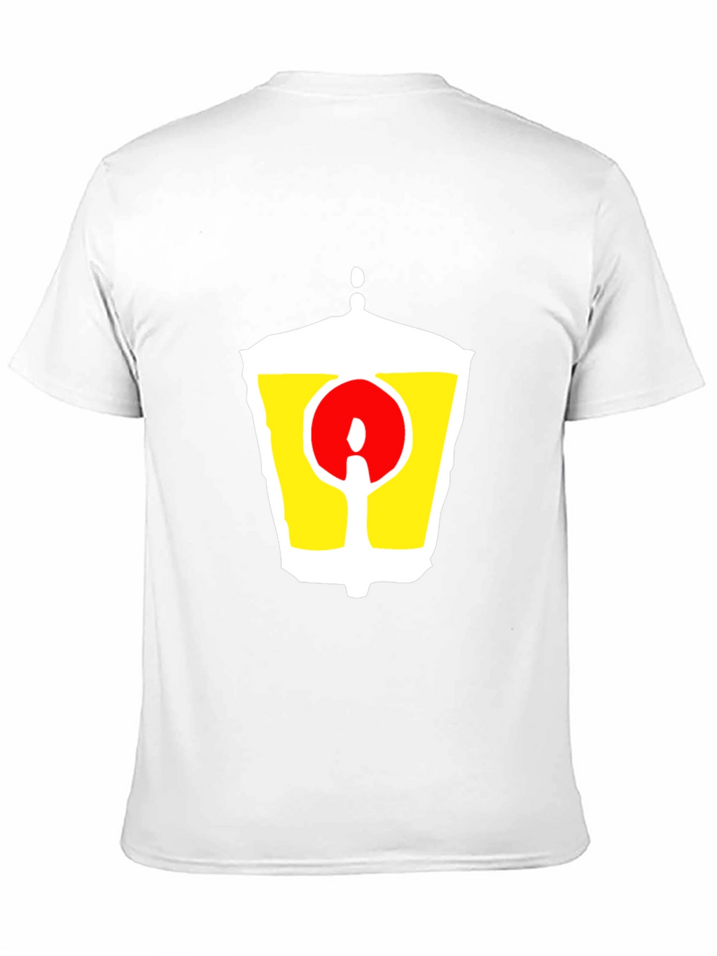 Black T-Shirt with Unique Graphic Lantern Design
