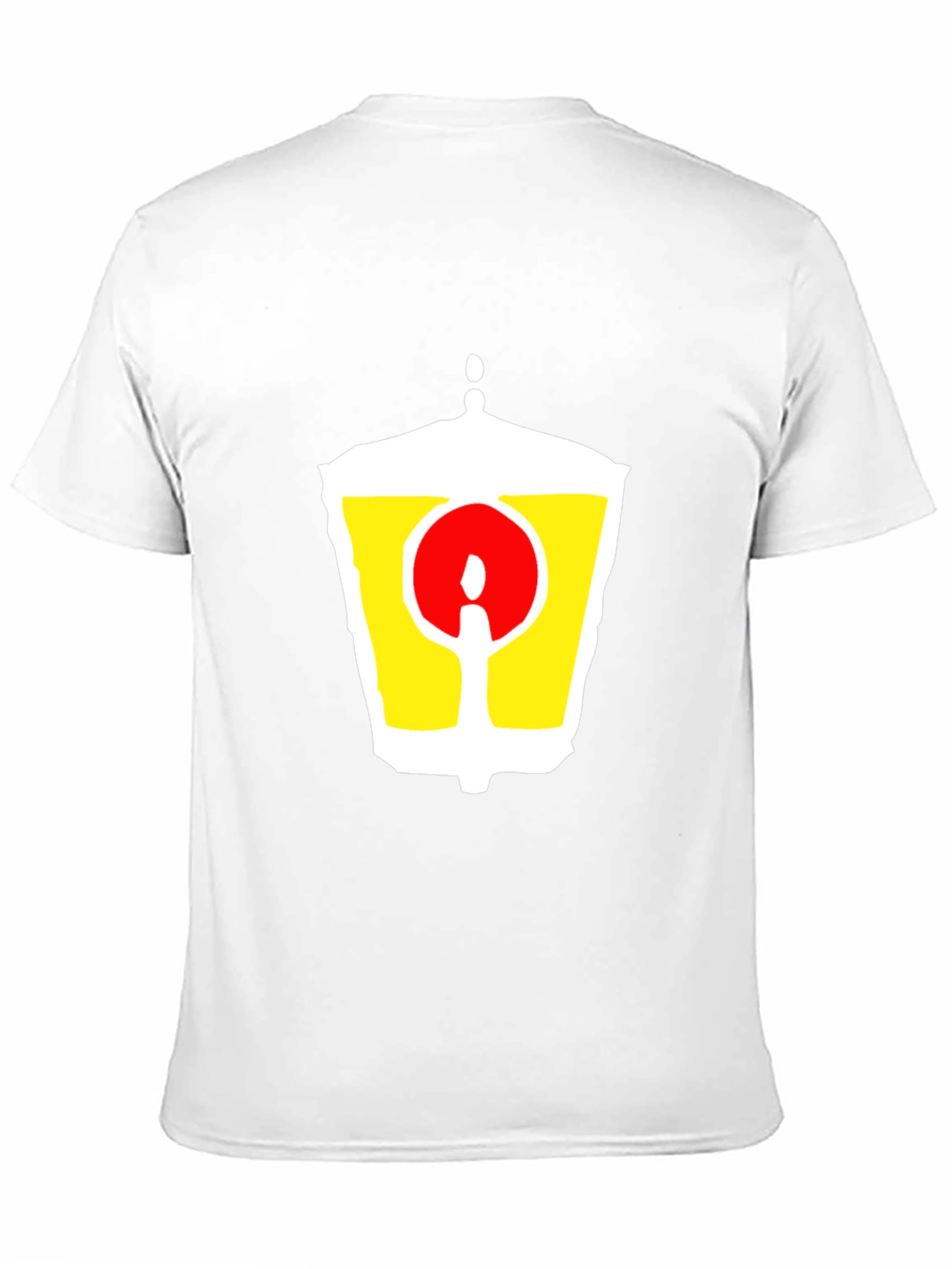 Black T-Shirt with Unique Graphic Lantern Design