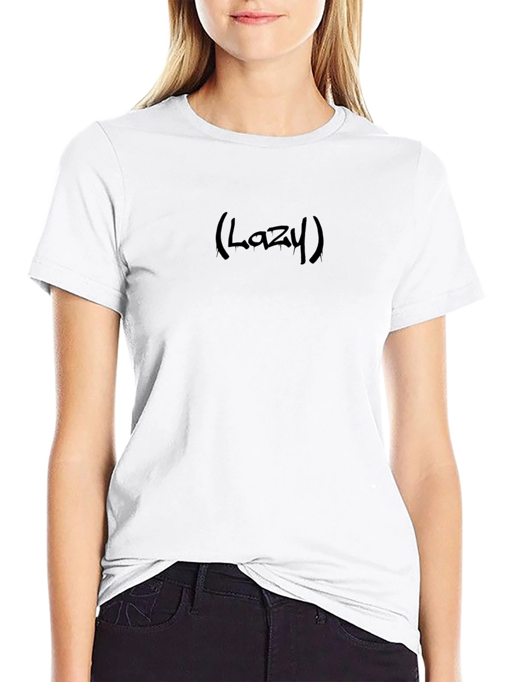 Lazy Graphic Black T-Shirt