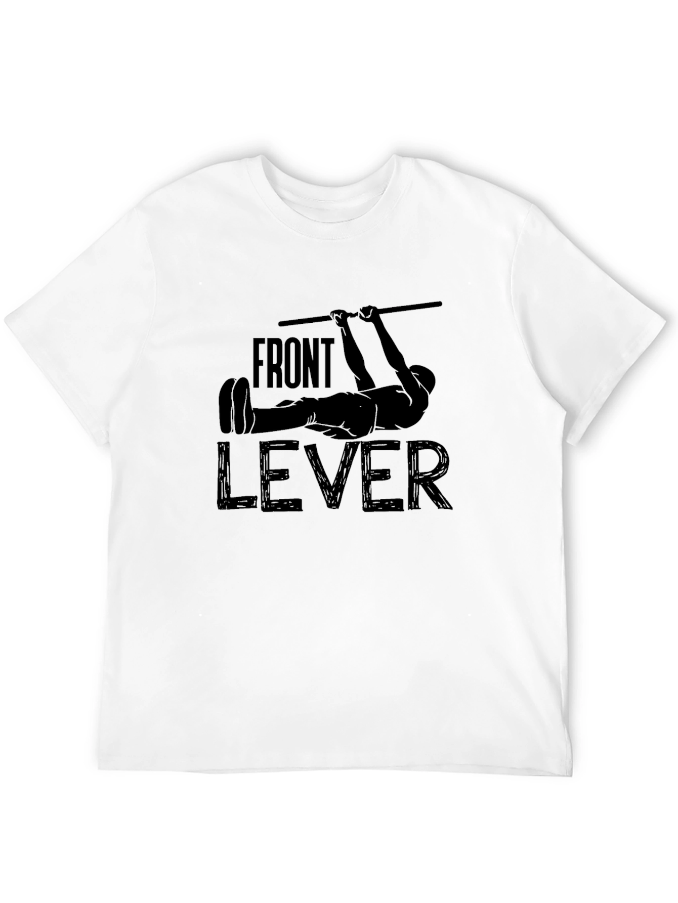 Front Lever Workout Black Graphic T-Shirt