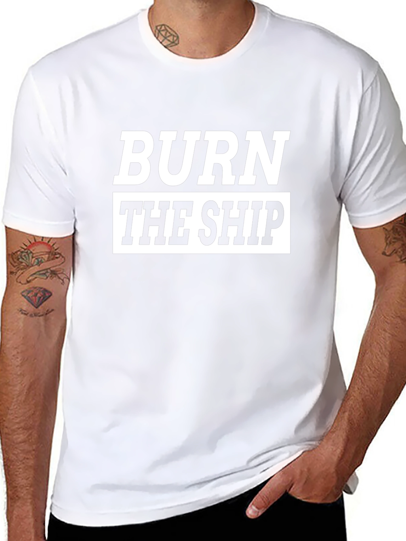 Burn The Ship Graphic Tee - Black