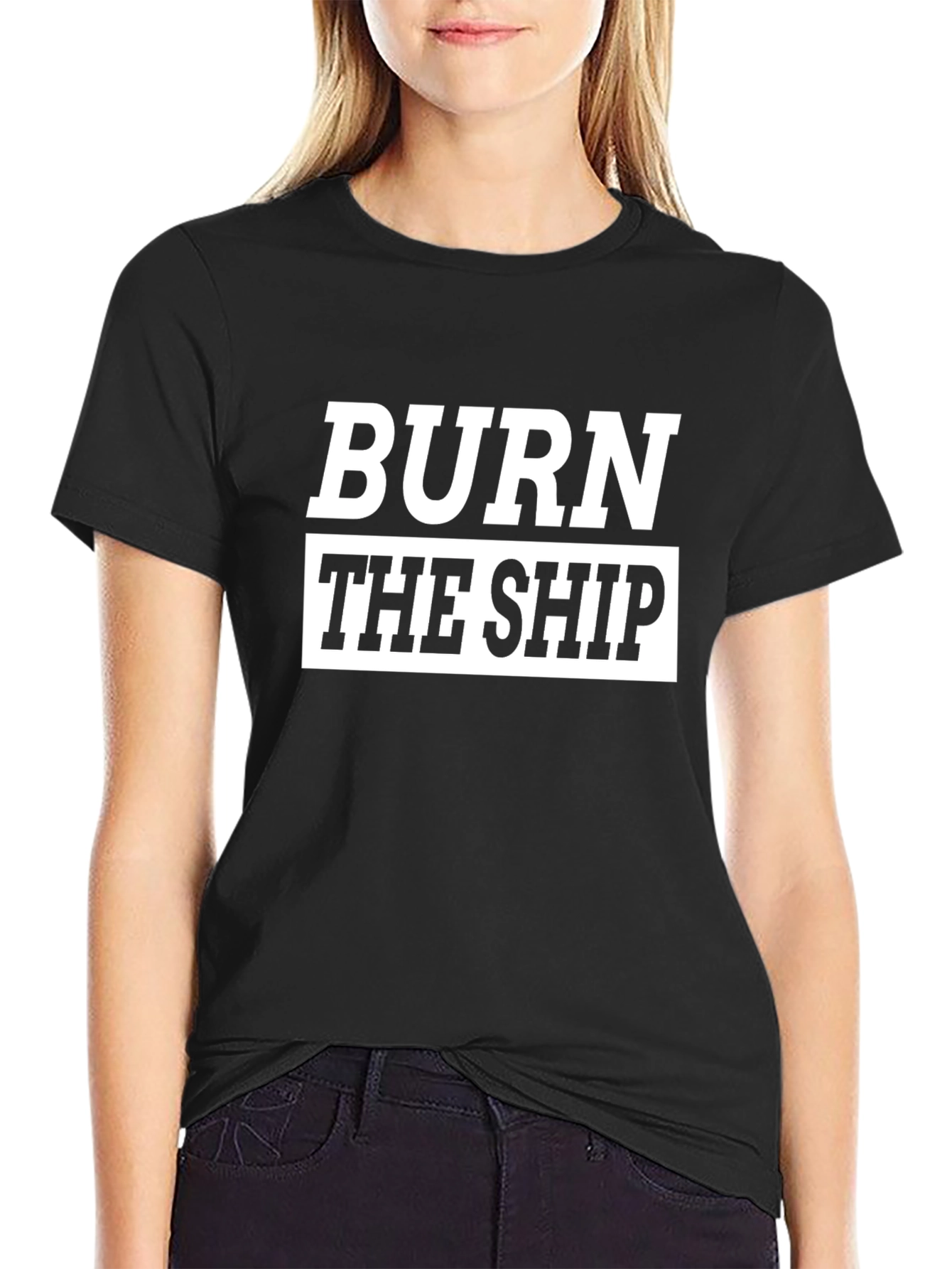 Burn The Ship Graphic Tee - Black