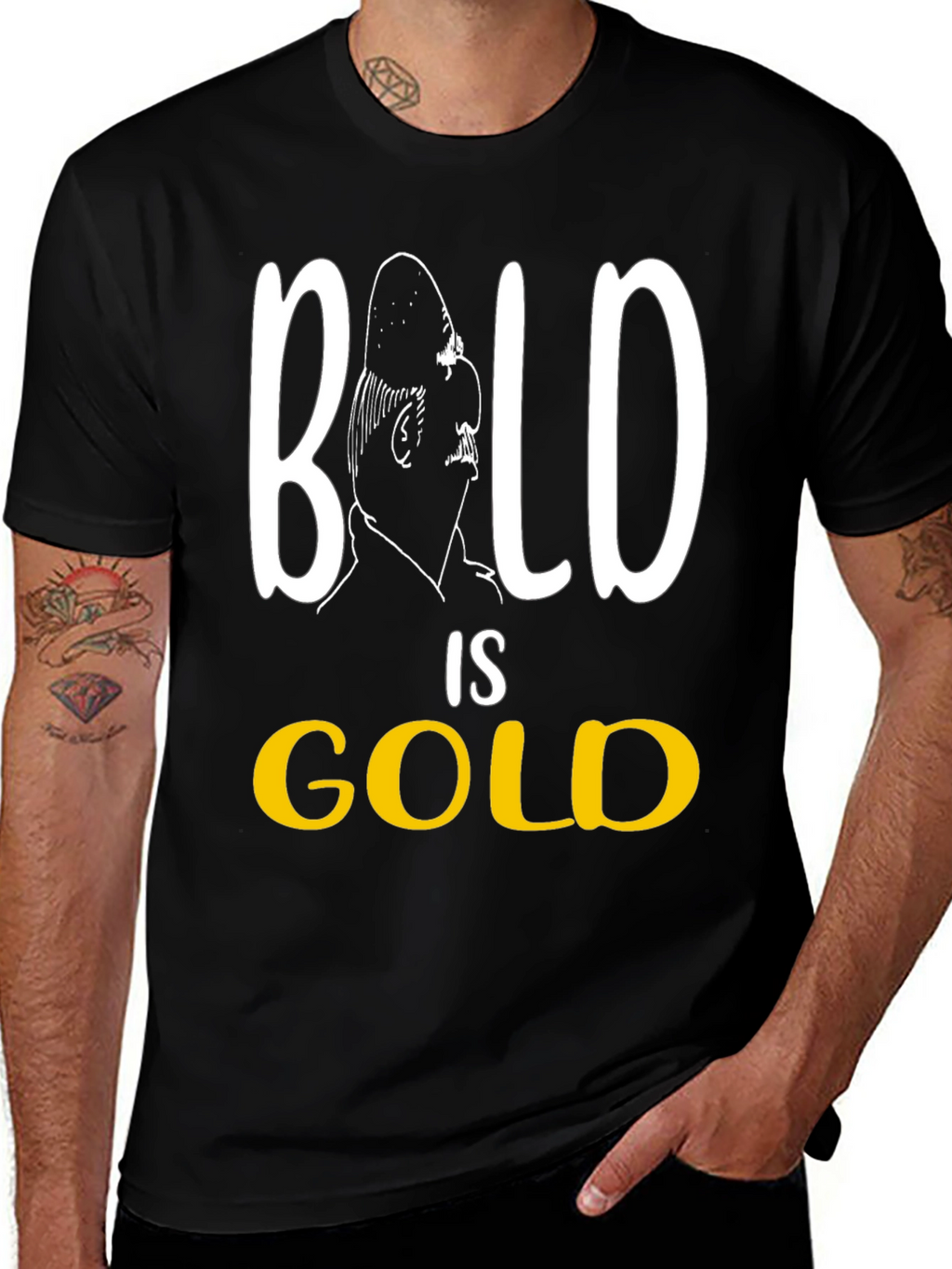 Bald is Gold Funny Mens T-Shirt