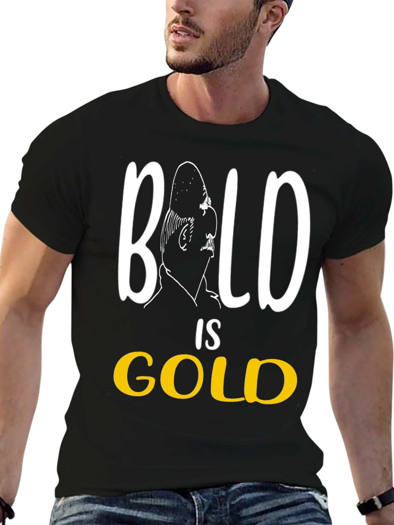 Bald is Gold Funny Mens T-Shirt