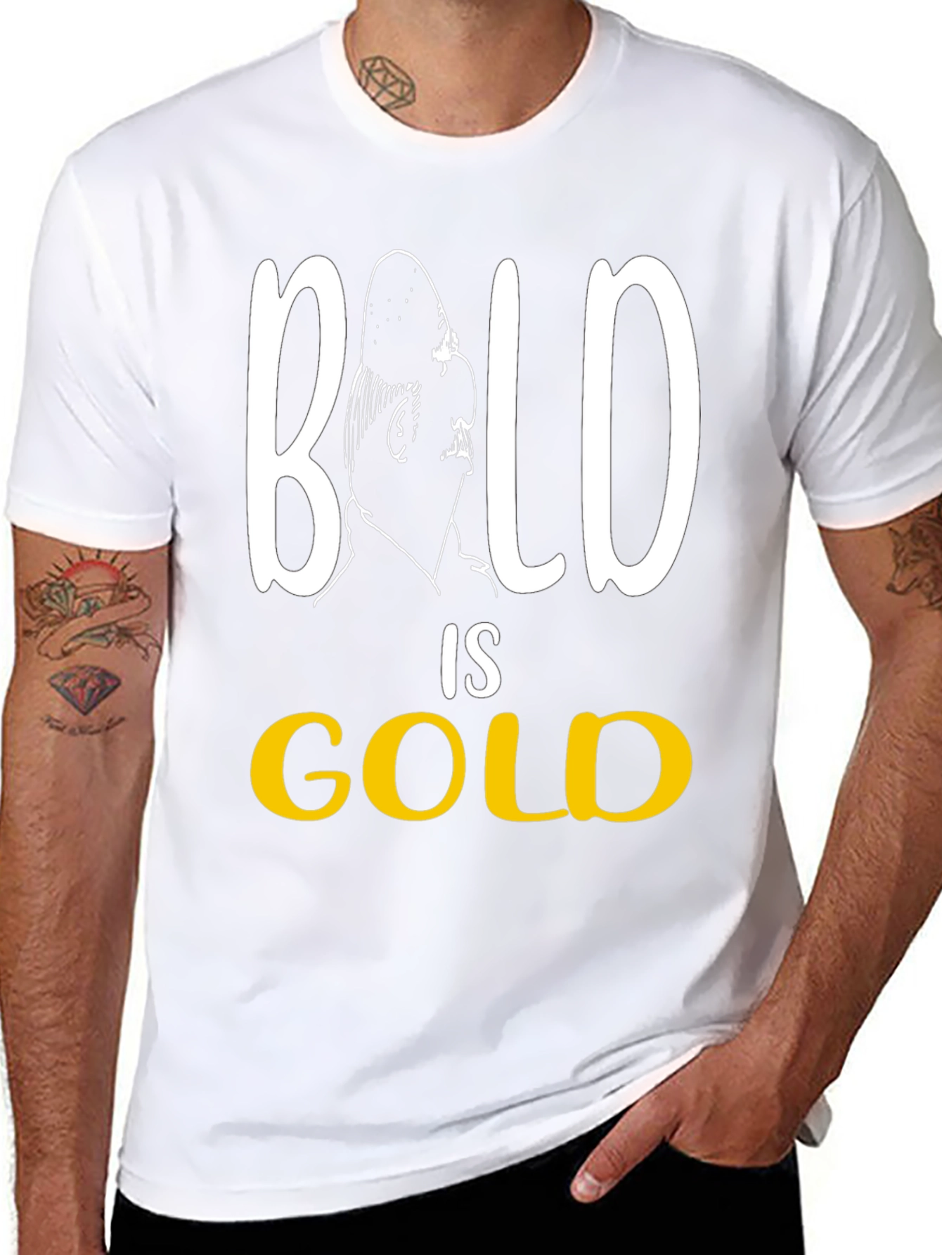 Bald is Gold Funny Mens T-Shirt