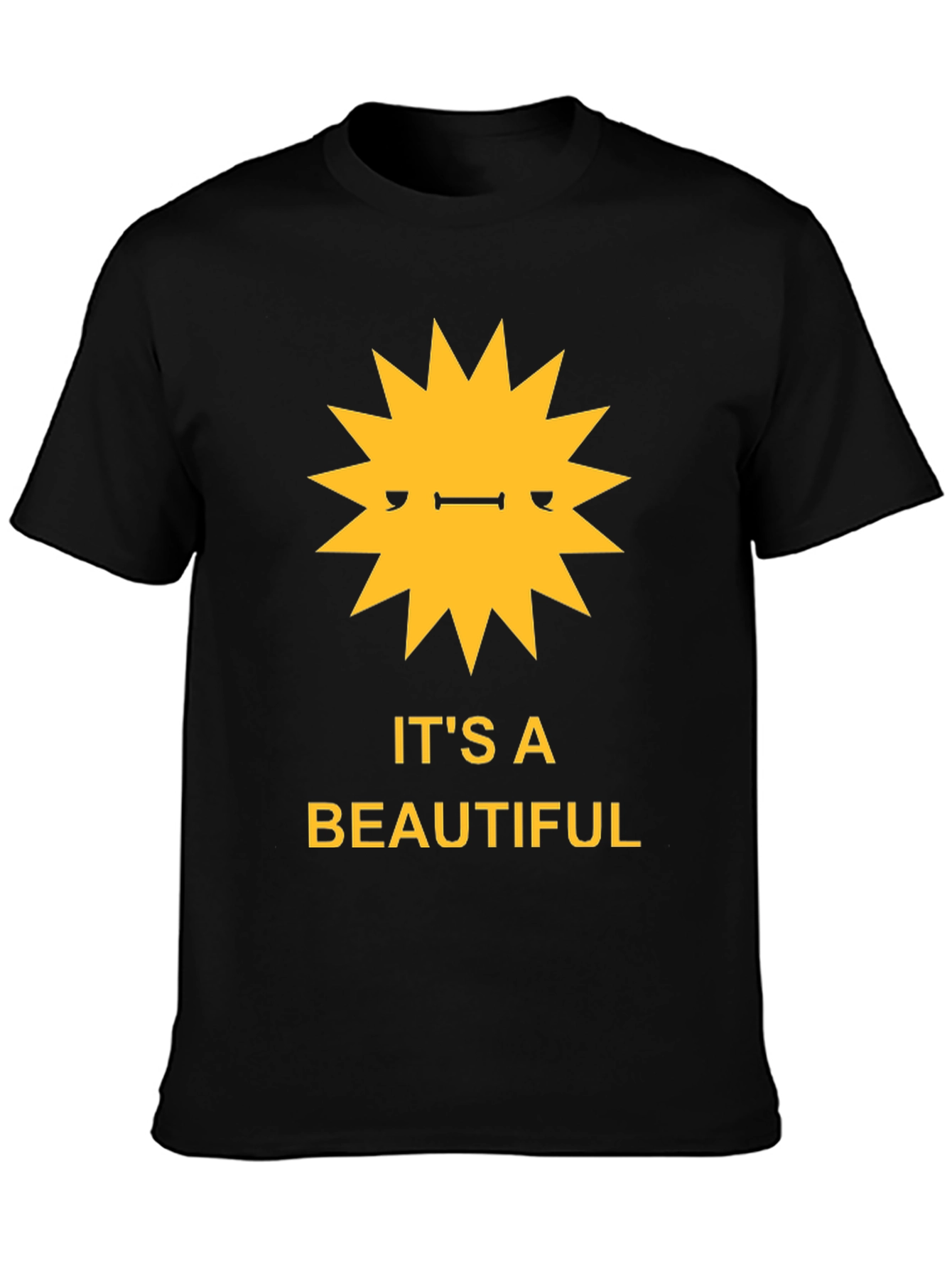 Its a Beautiful Day Graphic Tee - Black Cotton Shirt