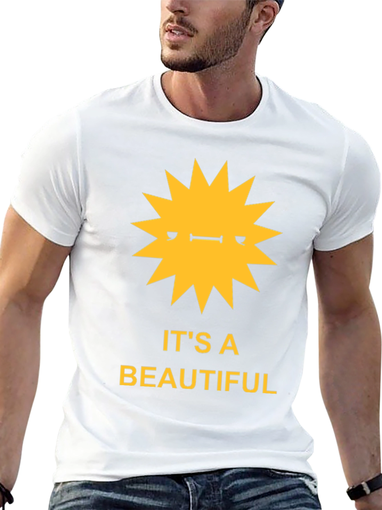 Its a Beautiful Day Graphic Tee - Black Cotton Shirt
