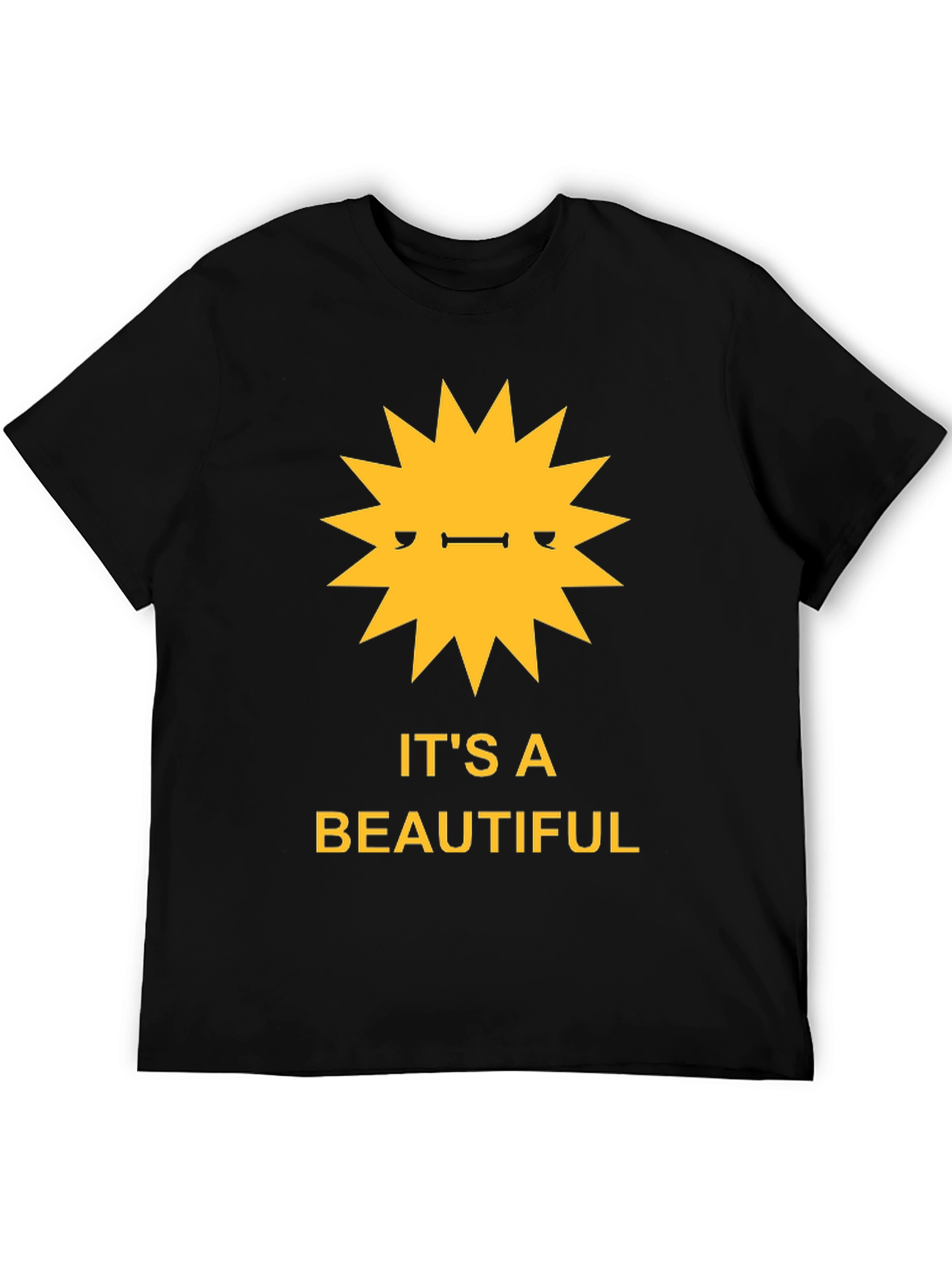 Its a Beautiful Day Graphic Tee - Black Cotton Shirt