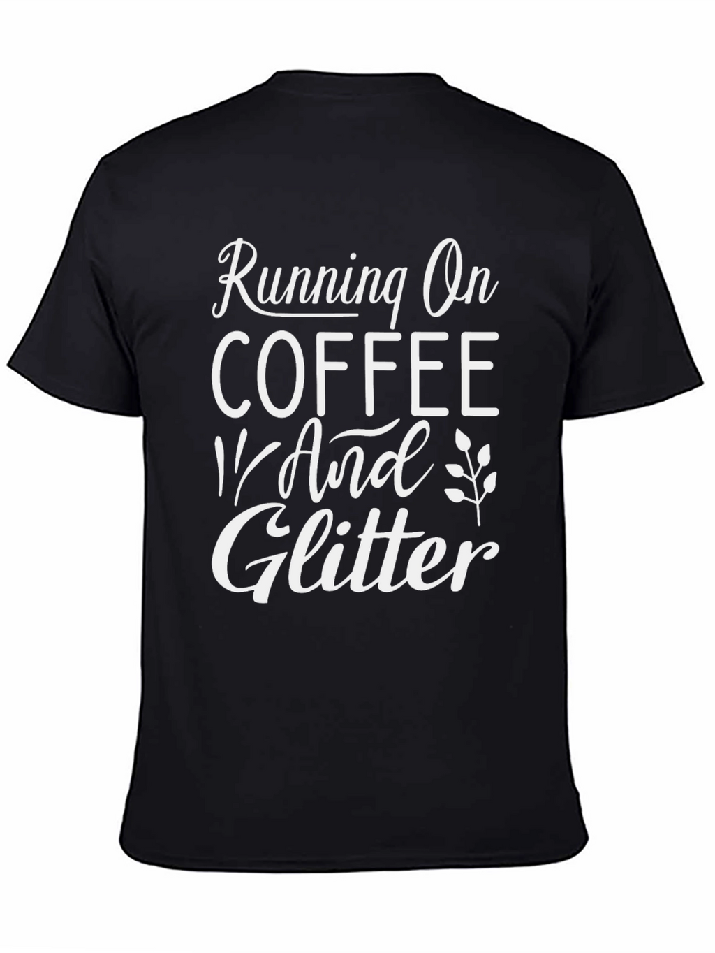 Coffee & Glitter Black Graphic Tee