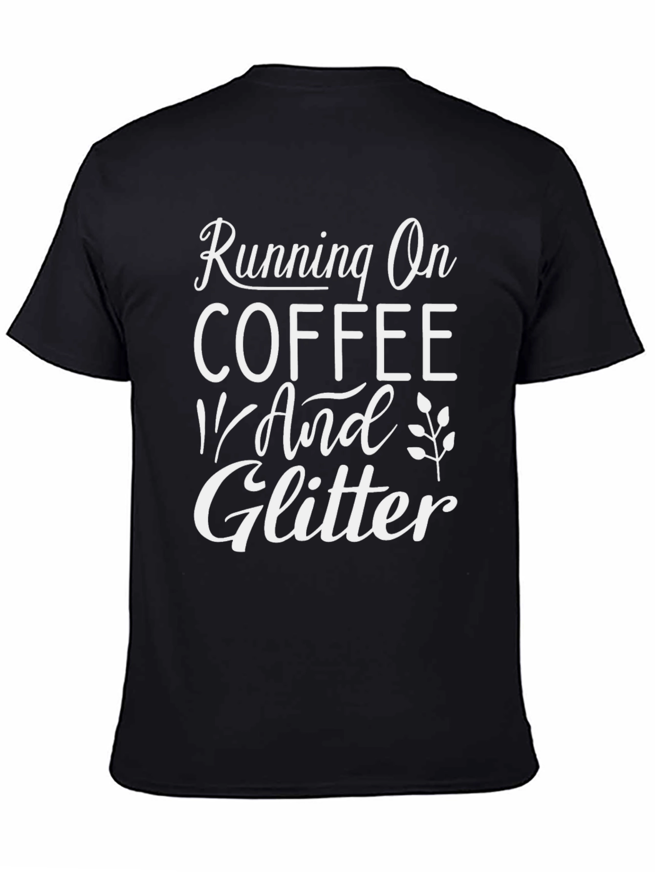 Coffee & Glitter Black Graphic Tee