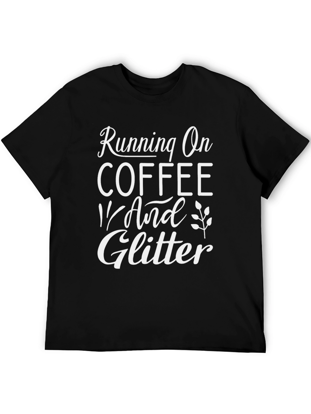 Coffee & Glitter Black Graphic Tee