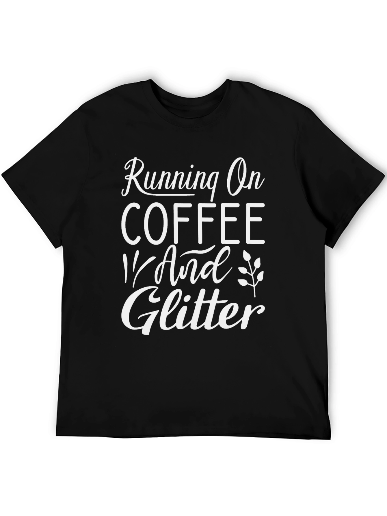 Coffee & Glitter Black Graphic Tee
