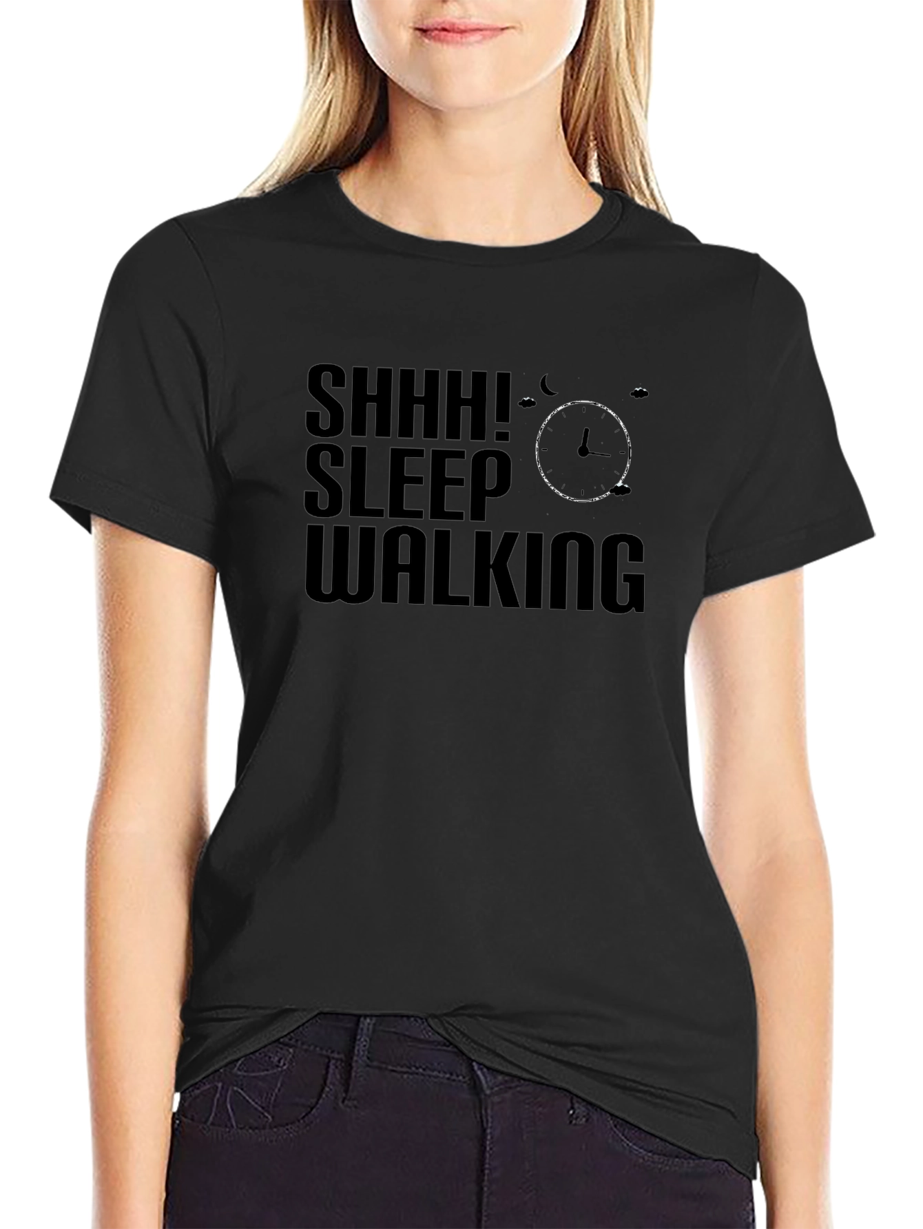 Shhh! Sleepwalking Graphic Tee - Soft Cotton Blend