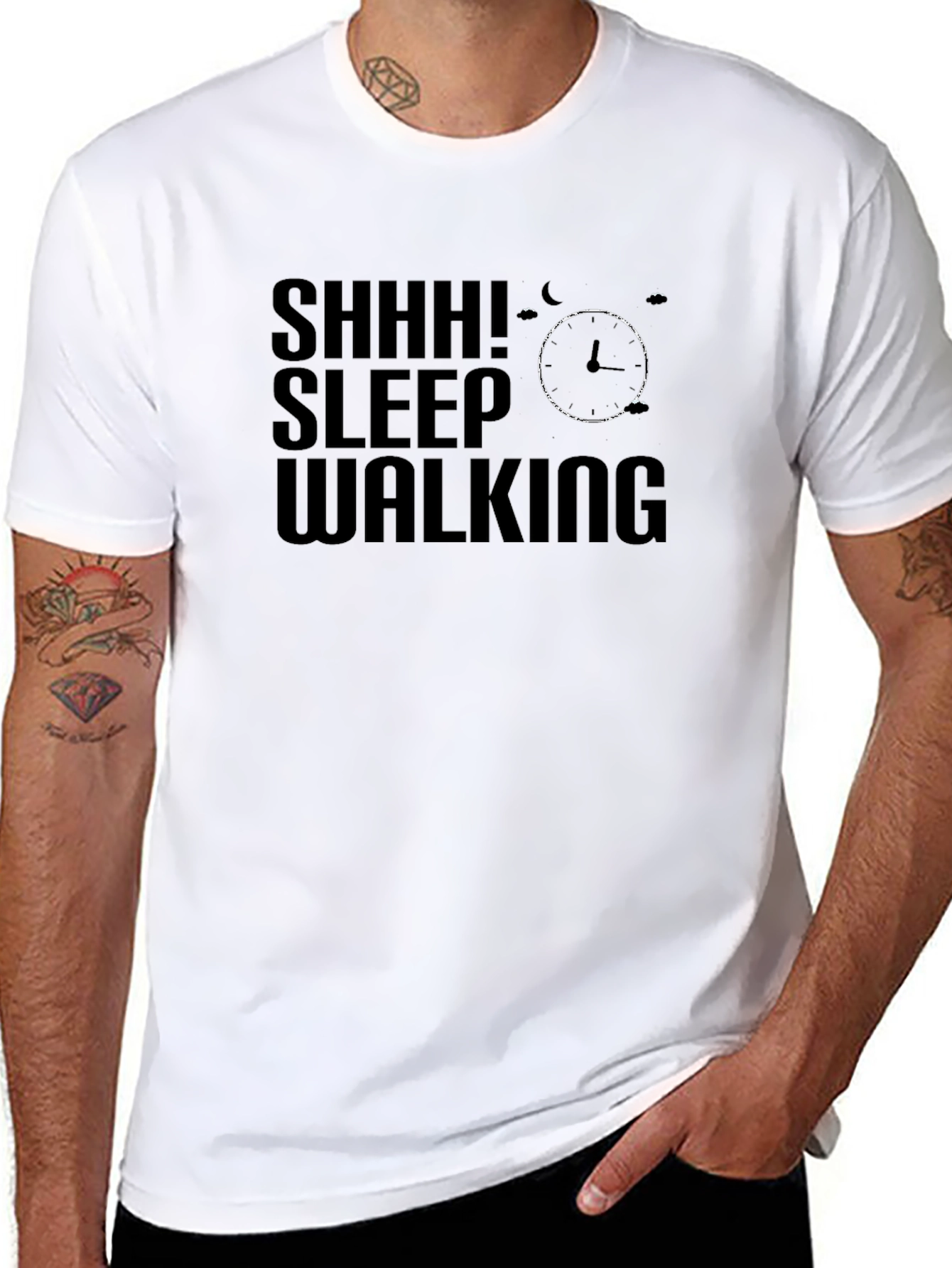 Shhh! Sleepwalking Graphic Tee - Soft Cotton Blend