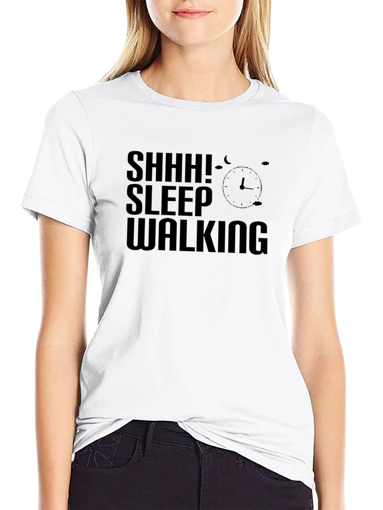 Shhh! Sleepwalking Graphic Tee - Soft Cotton Blend