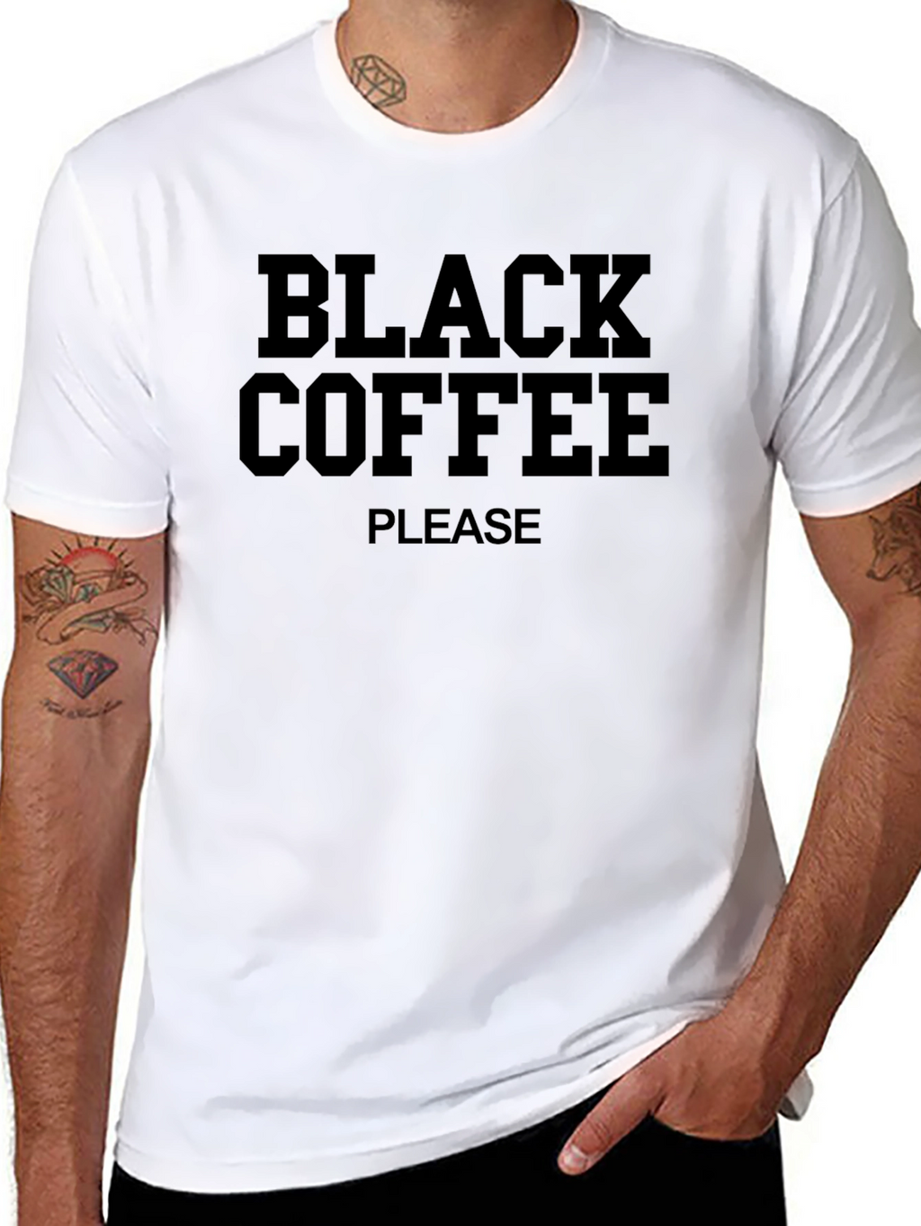 Black Coffee Please Graphic Tee - Unisex