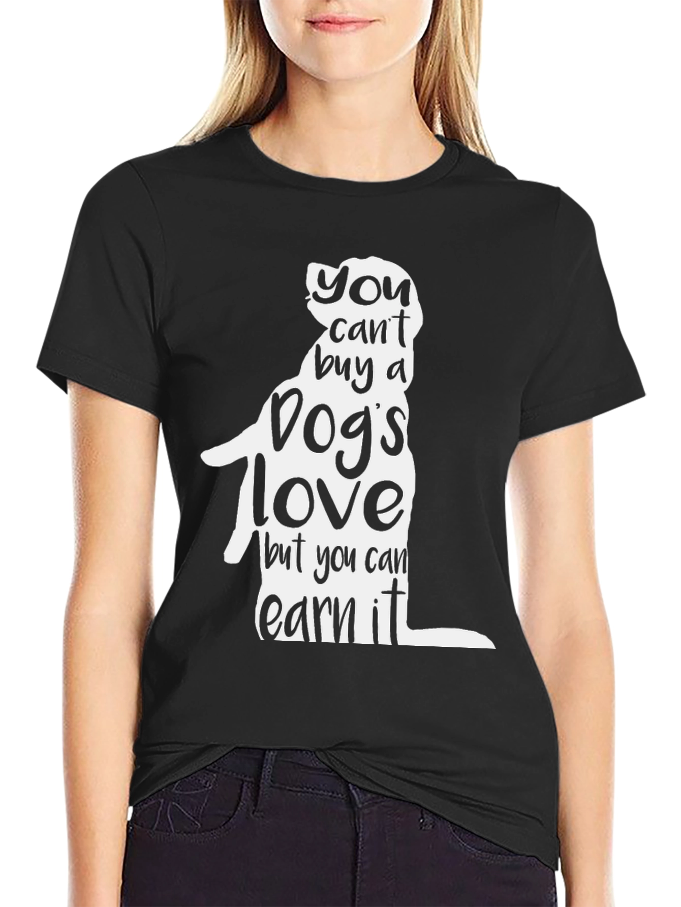 Dog Lover T-Shirt: You Cant Buy a Dogs Love