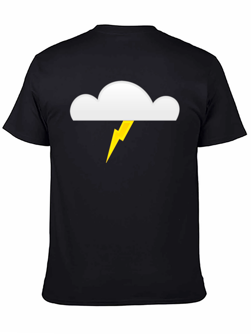 Cloud and Lightning Bolt Graphic T-Shirt