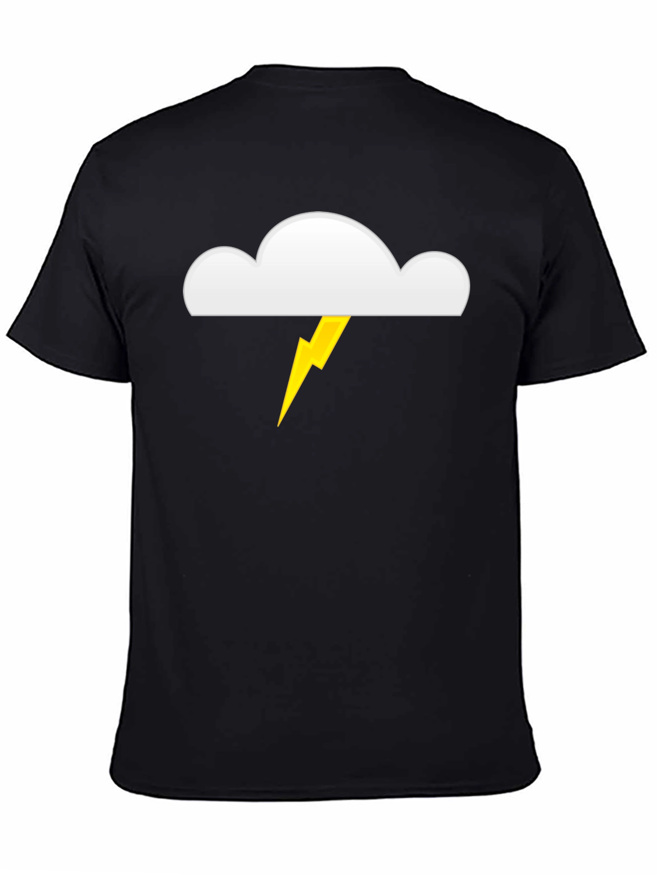 Cloud and Lightning Bolt Graphic T-Shirt