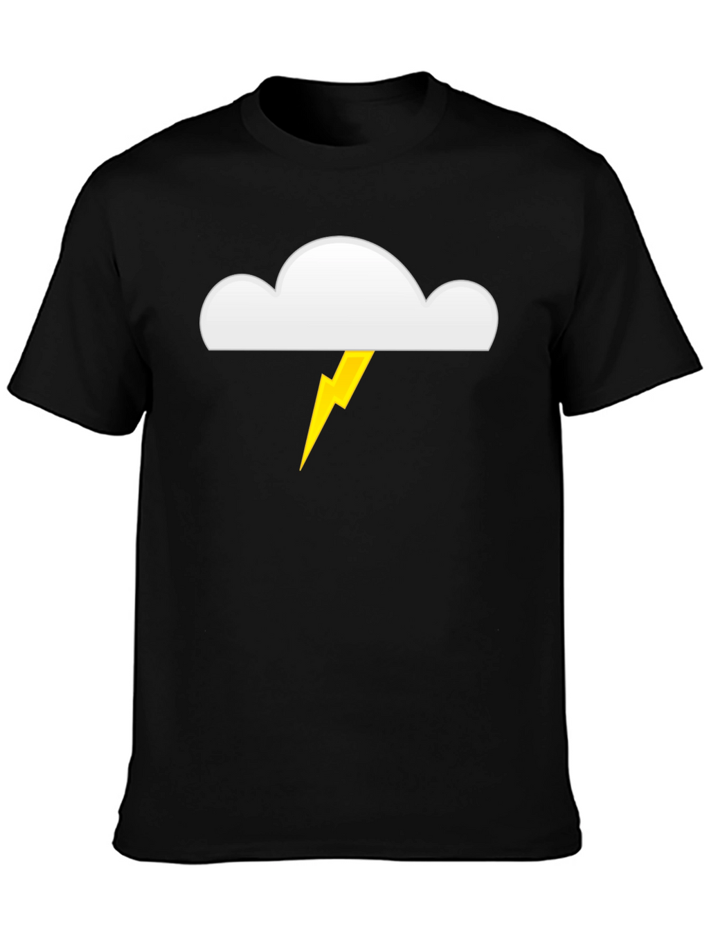 Cloud and Lightning Bolt Graphic T-Shirt