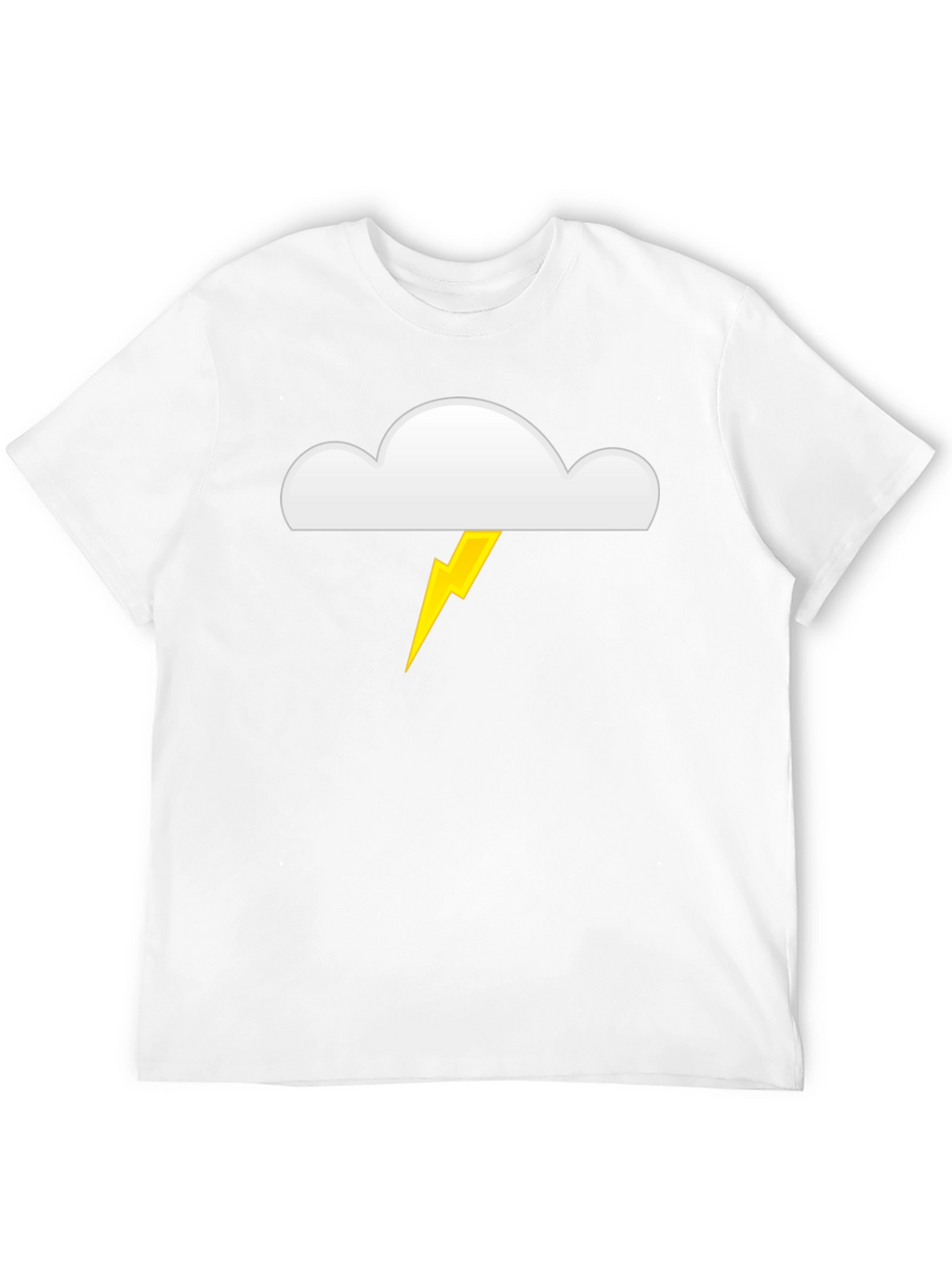 Cloud and Lightning Bolt Graphic T-Shirt