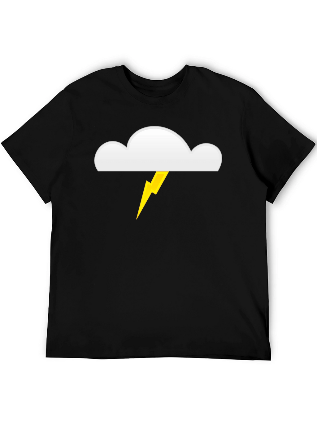 Cloud and Lightning Bolt Graphic T-Shirt