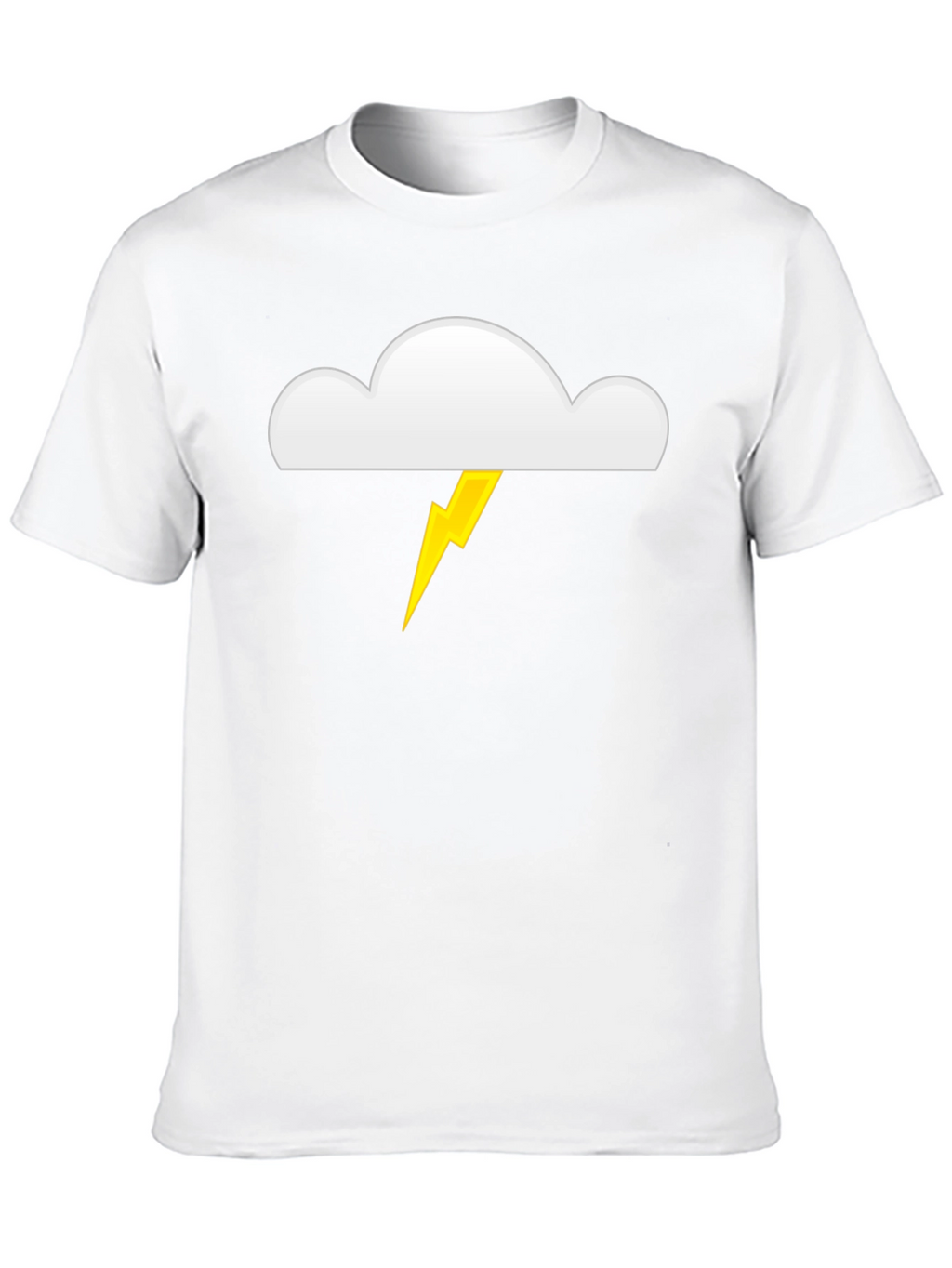 Cloud and Lightning Bolt Graphic T-Shirt