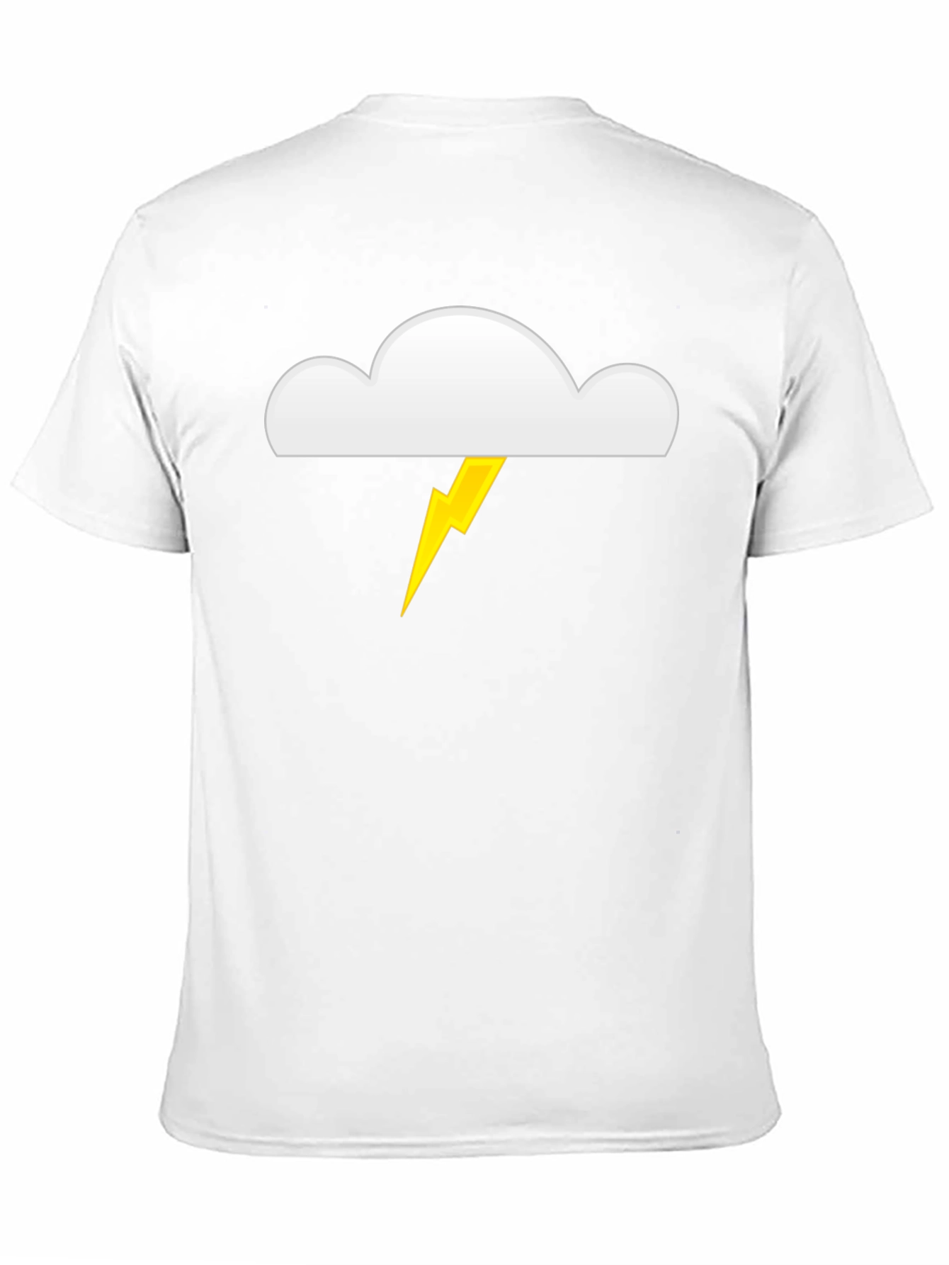 Cloud and Lightning Bolt Graphic T-Shirt