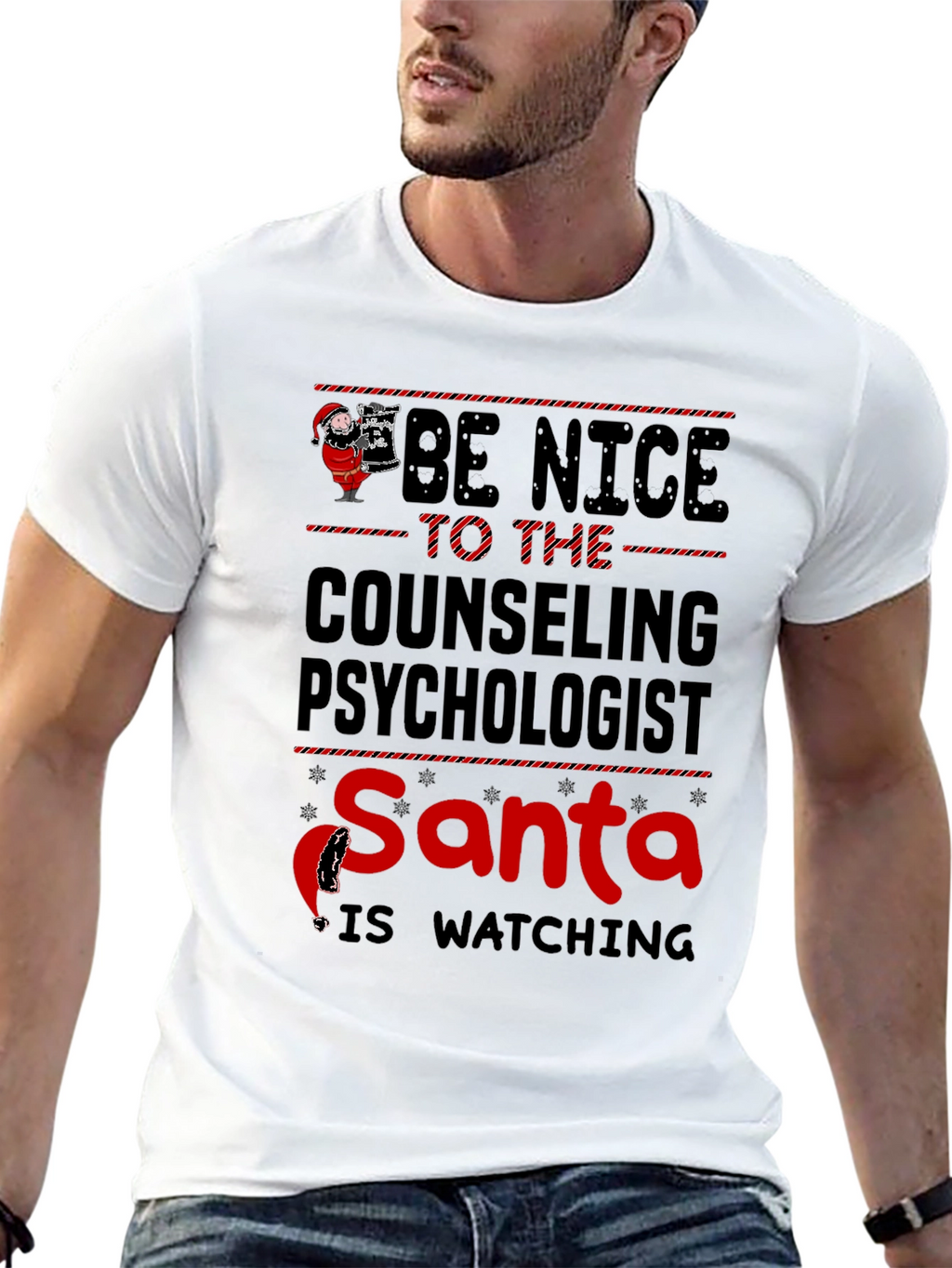 Counseling Psychologist Santa T-Shirt - Be Nice