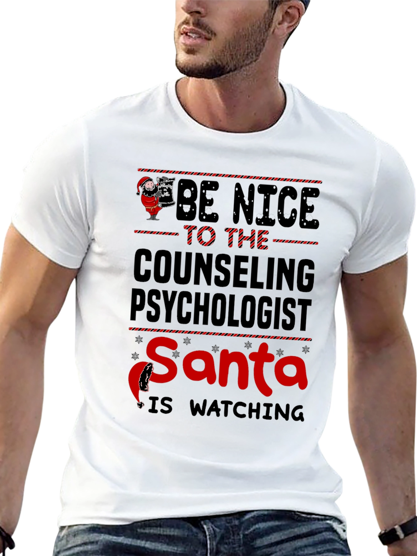 Counseling Psychologist Santa T-Shirt - Be Nice