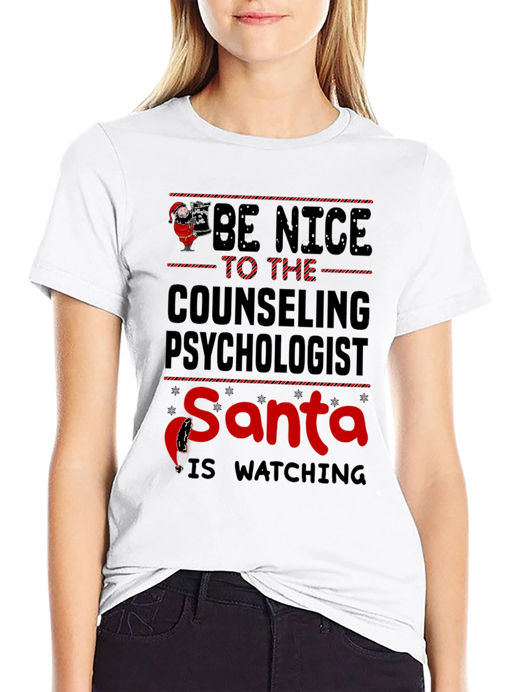 Counseling Psychologist Santa T-Shirt - Be Nice